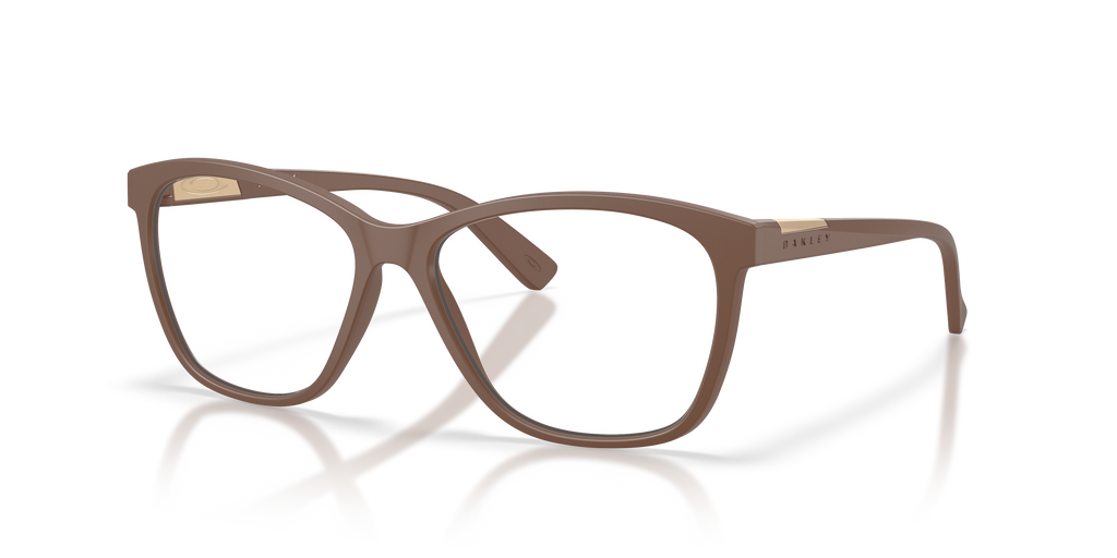 Oakley OX8155 Alias Women's Round Eyeglass Frames - Mahogany Frame
