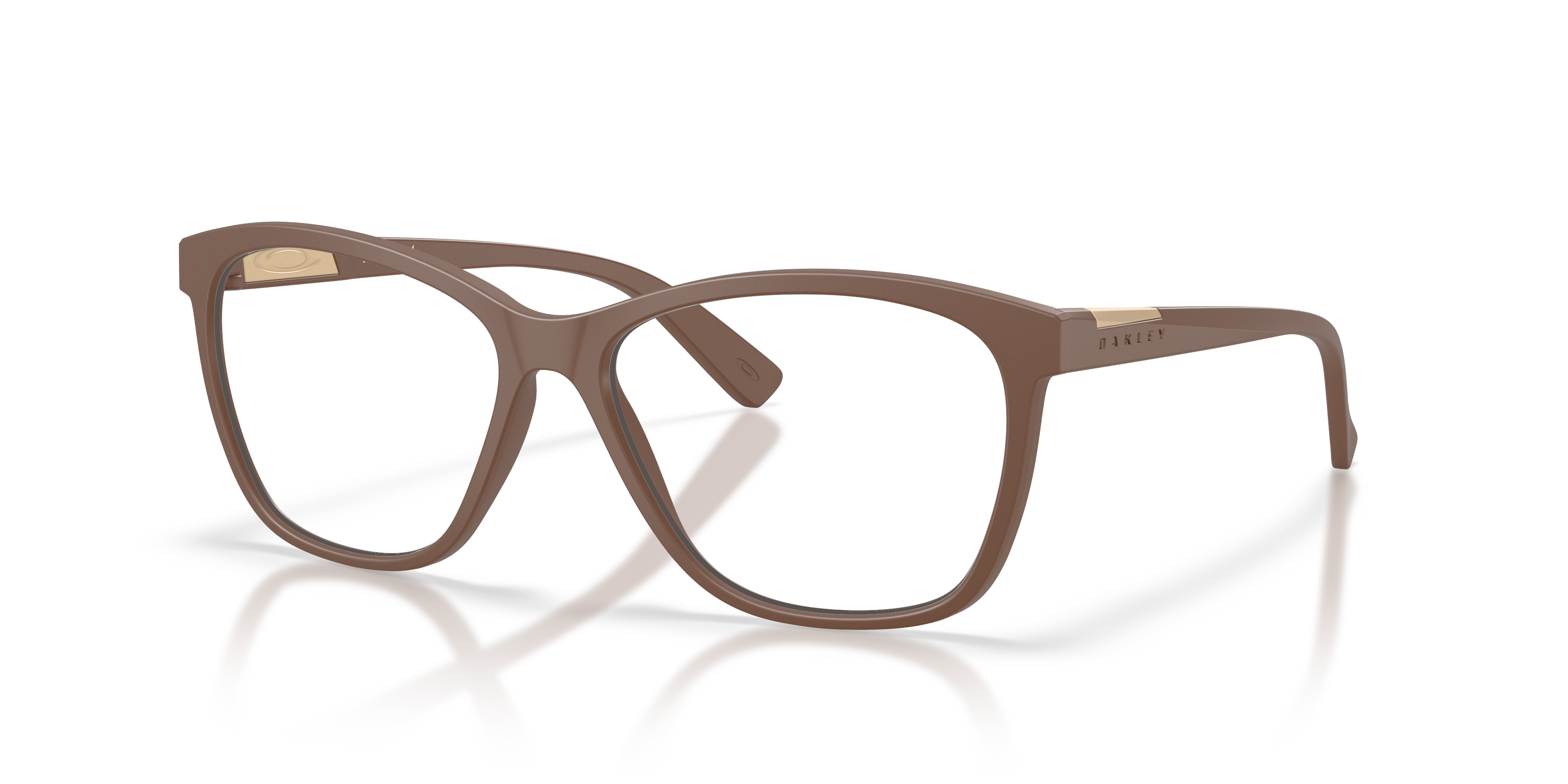 Oakley OX8155 Alias Women's Round Eyeglass Frames - Mahogany Frame