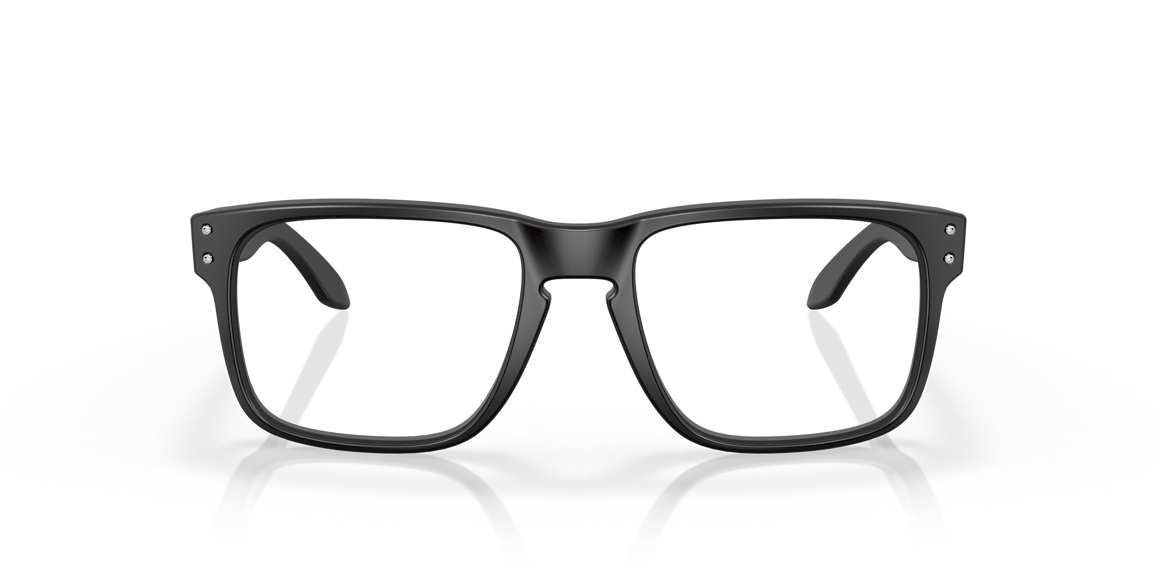 Oakley OX8156 Holbrook Men's Square Eyeglass Frames - Polished Black Clear Frame