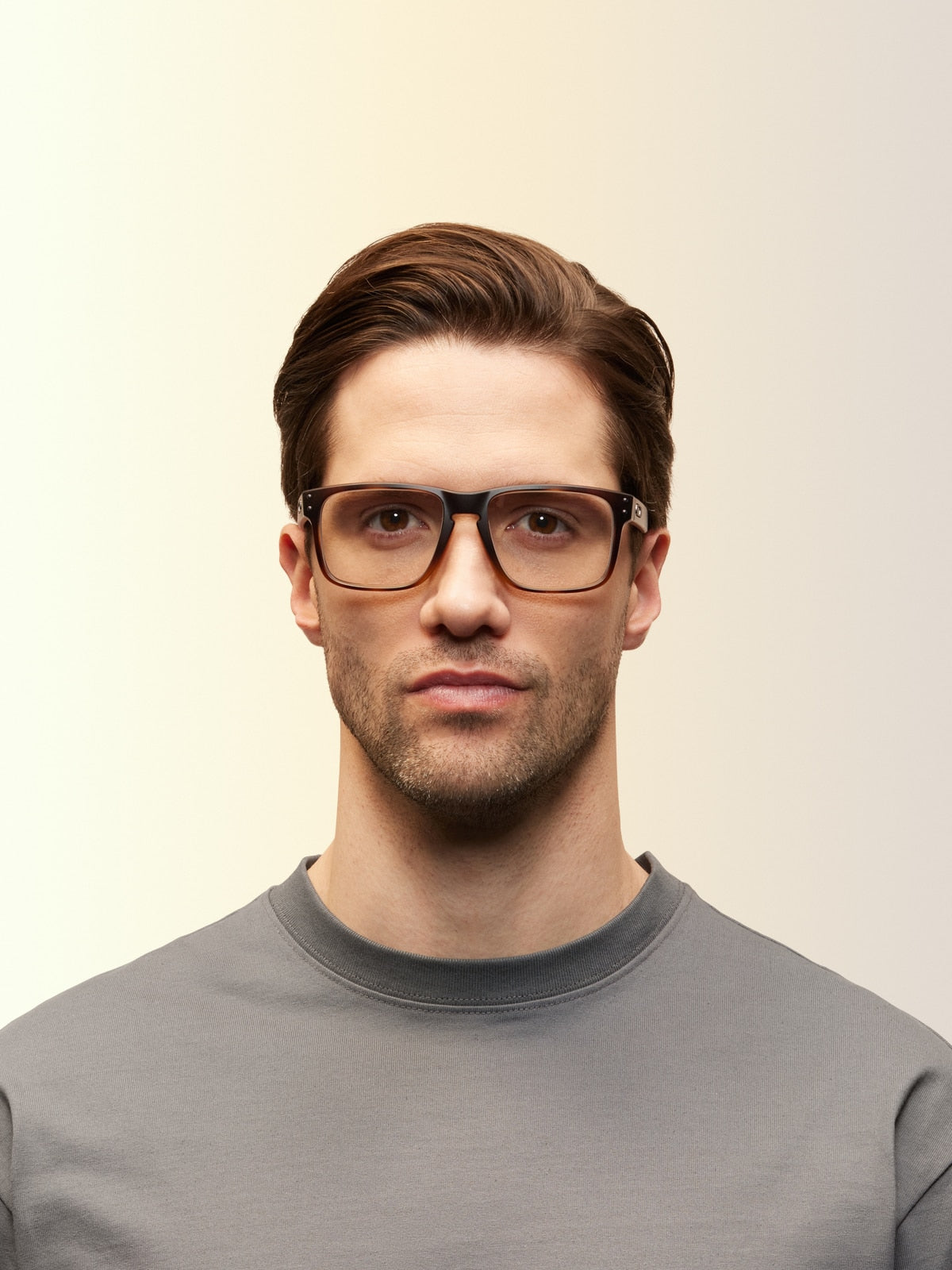 Oakley OX8156 Holbrook Men's Square Eyeglass Frames - Polished Black Clear Frame