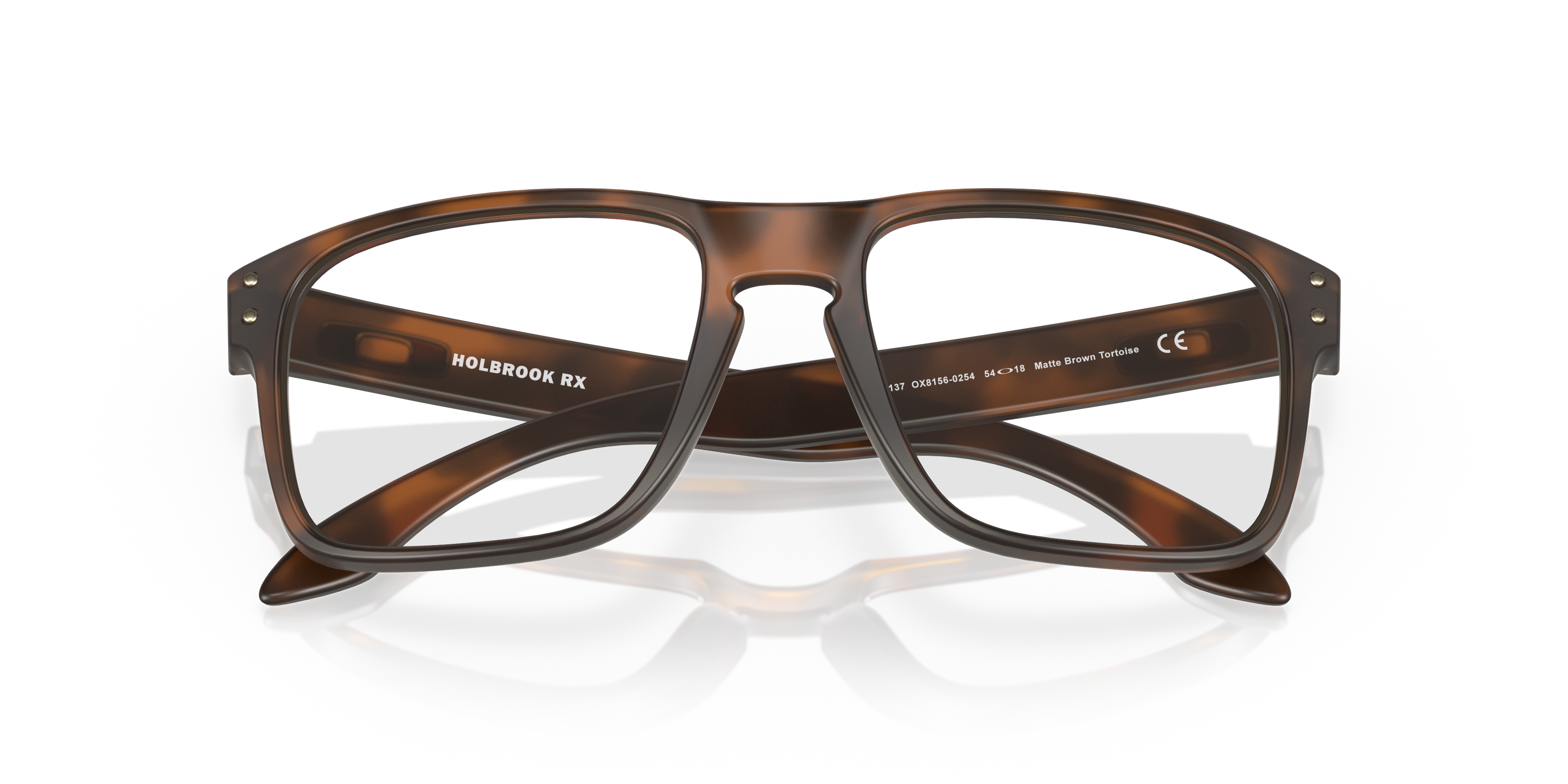 Oakley OX8156 Holbrook Men's Square Eyeglass Frames - Polished Clear Frame