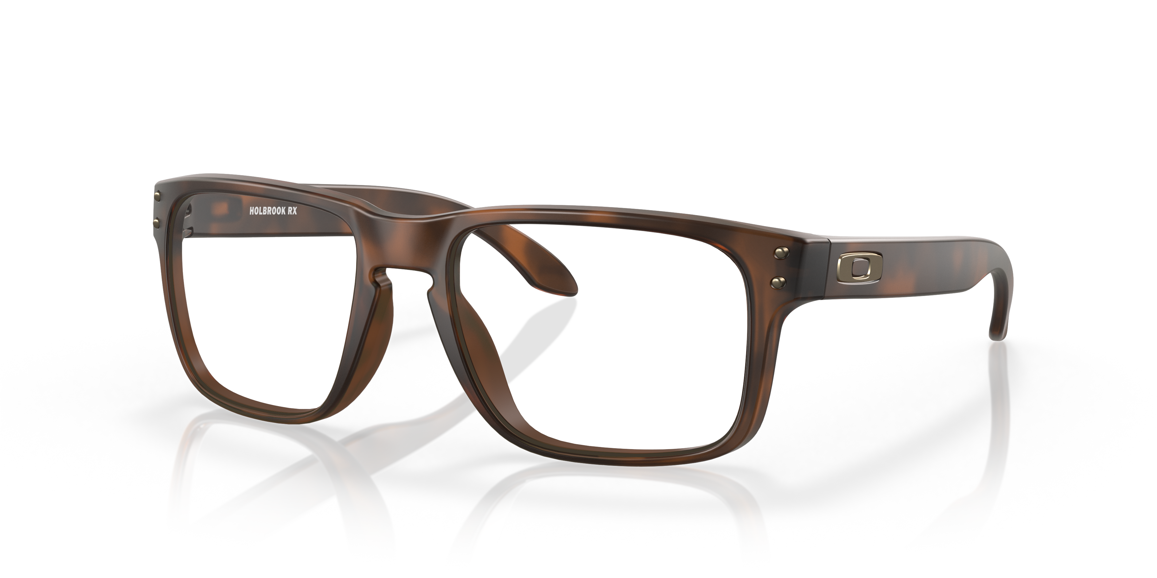 Oakley OX8156 Holbrook Men's Square Eyeglass Frames - Matte Brown Tortoise Frame