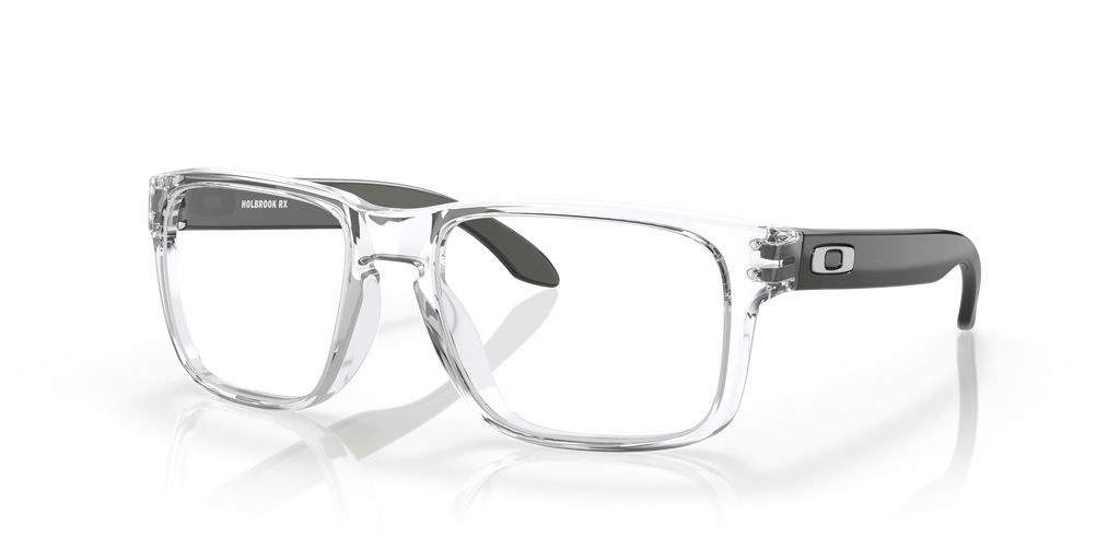 Oakley OX8156 Holbrook Men's Square Eyeglass Frames - Polished Clear Frame