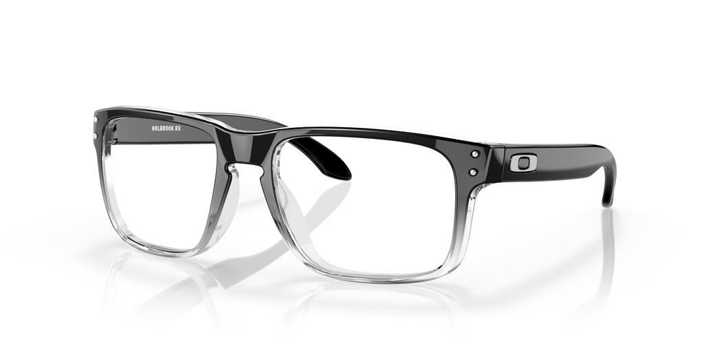 Oakley OX8156 Holbrook Men's Square Eyeglass Frames - Polished Black Clear Frame