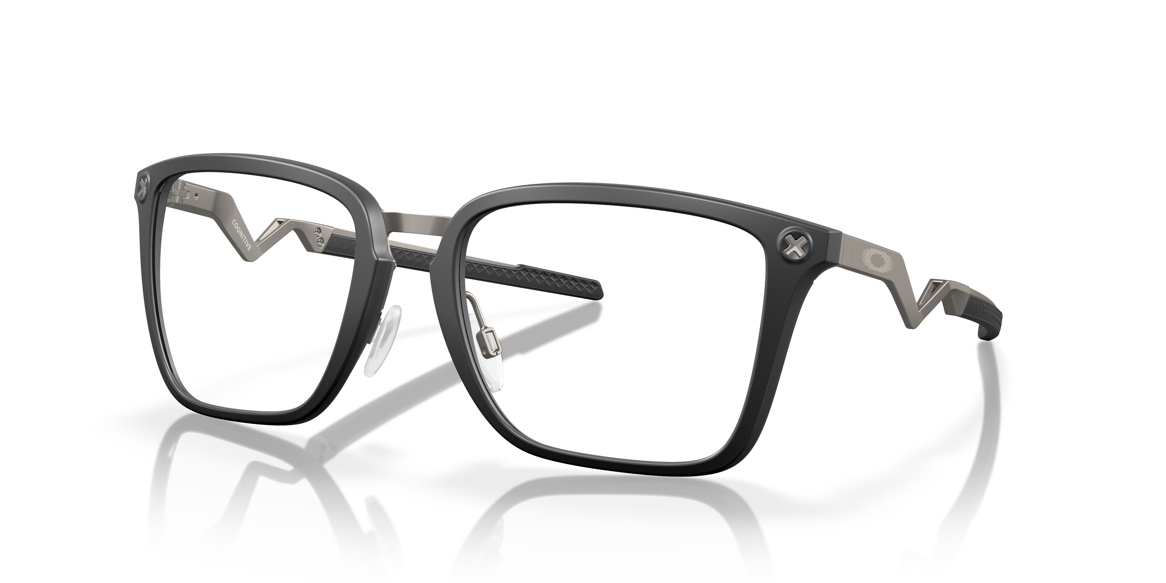 Oakley OX8162 Cognitive Men's Rectangle Eyeglass Frames - Satin Black Frame