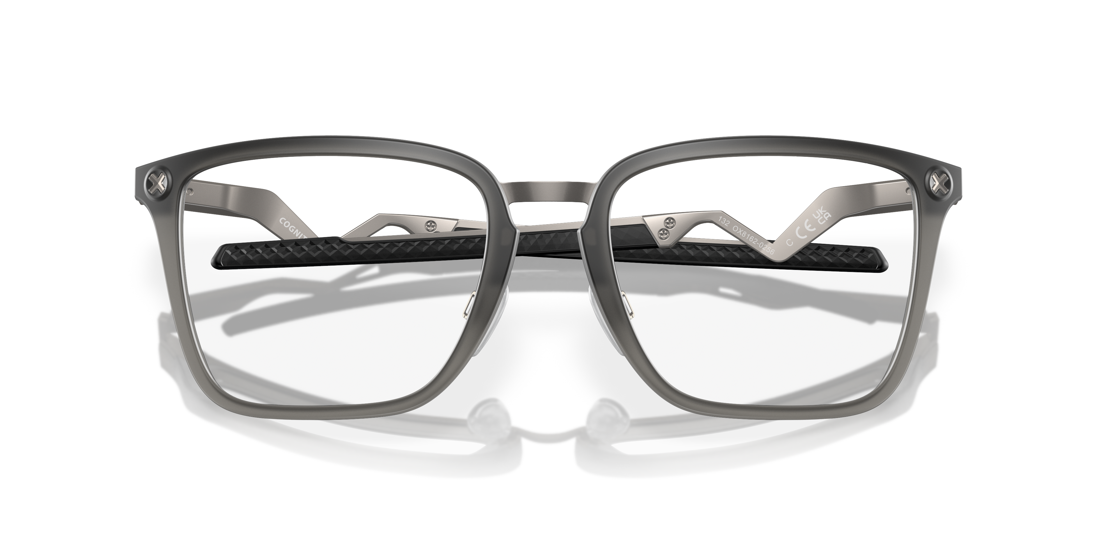 Oakley OX8162 Cognitive Men's Rectangle Eyeglass Frames - Satin Grey Smoke Frame