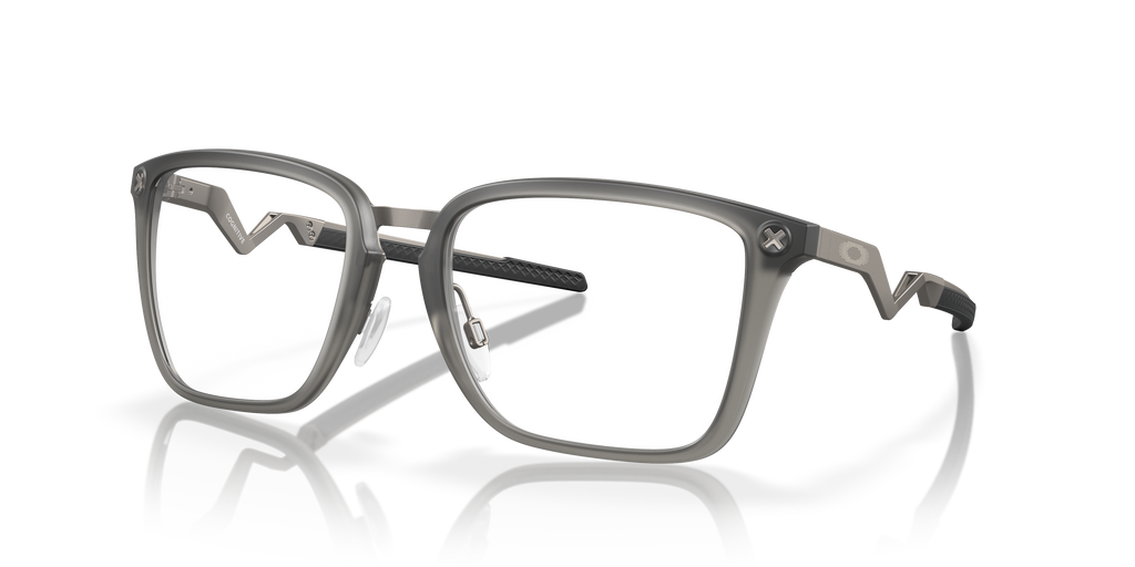 Oakley OX8162 Cognitive Men's Rectangle Eyeglass Frames - Satin Grey Smoke Frame