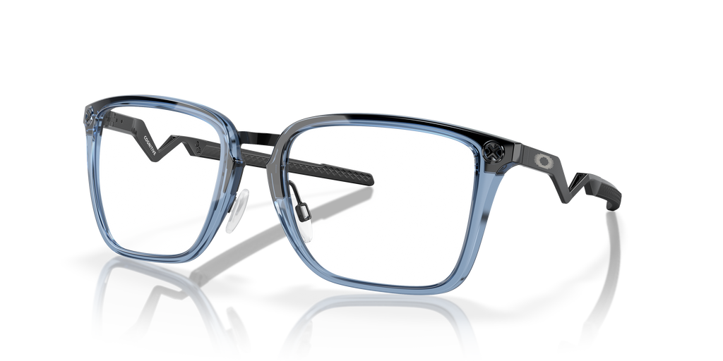 Oakley OX8162 Cognitive Men's Rectangle Eyeglass Frames - Transparent Blue Frame
