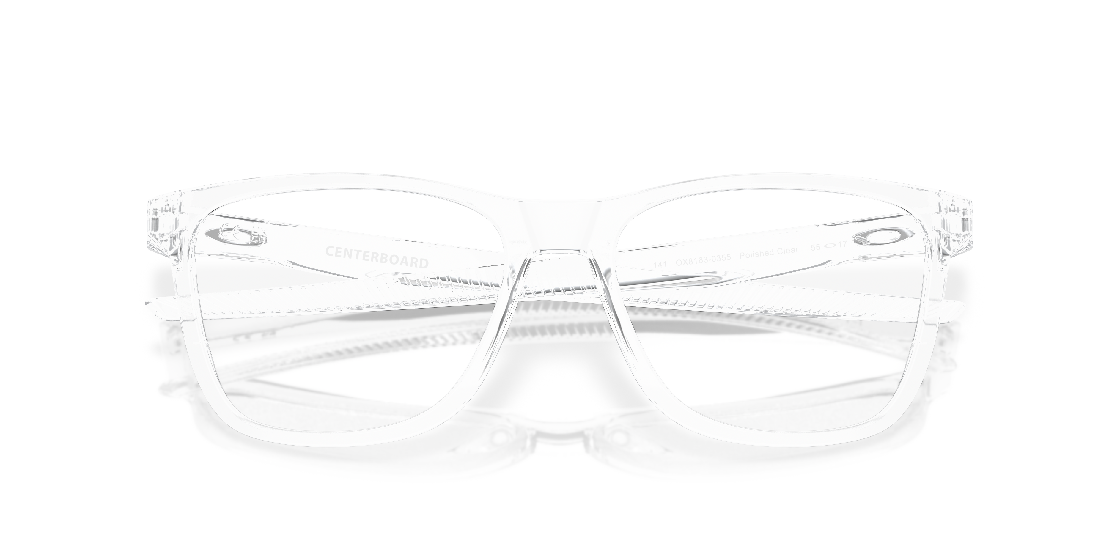 Oakley OX8163 Centerboard Men's Round Eyeglass Frames - Polished Clear Frame