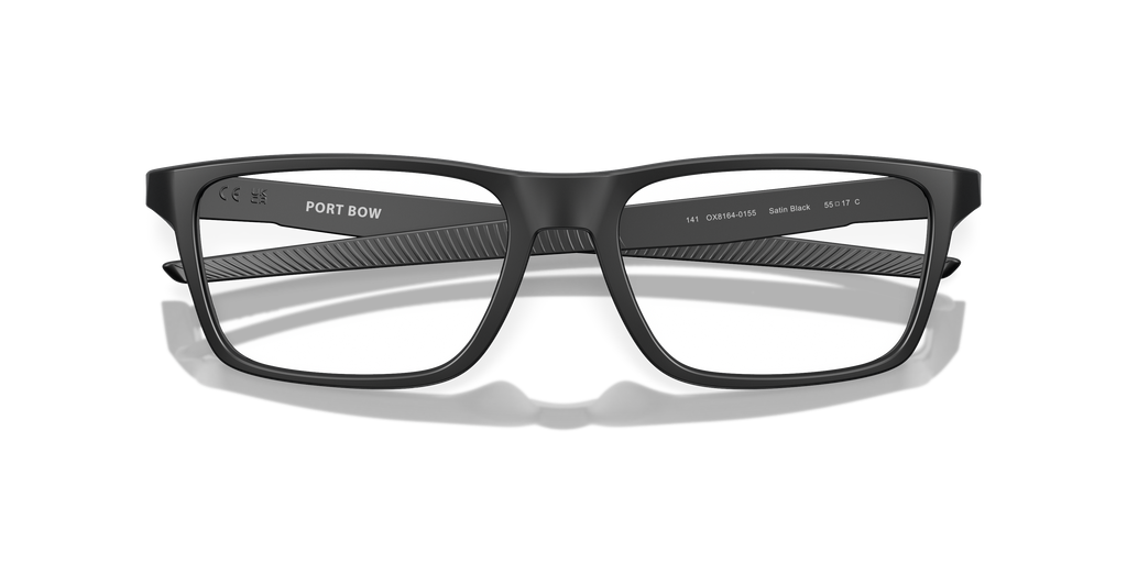 Oakley OX8164 Port Bow Men's Rectangle Eyeglass Frames - Polished Clear Frame