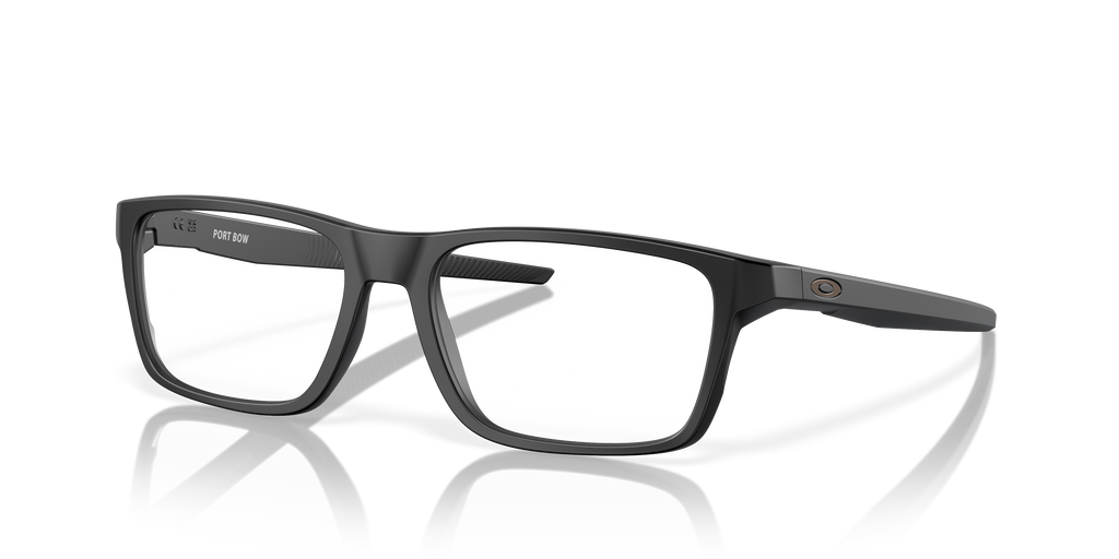 Oakley OX8164 Port Bow Men's Rectangle Eyeglass Frames - Satin Black Frame