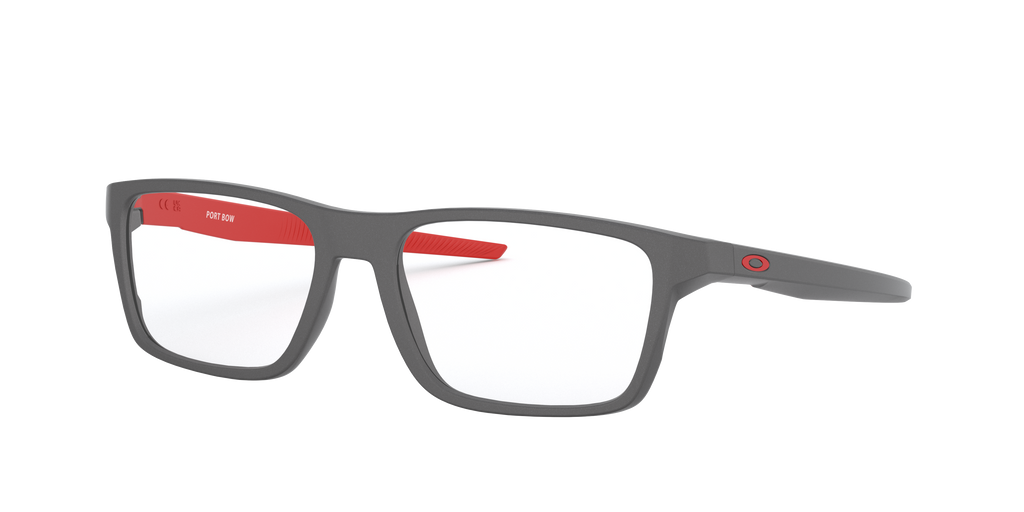 Oakley OX8164 Port Bow Men's Rectangle Eyeglass Frames - Satin Light Steel Frame