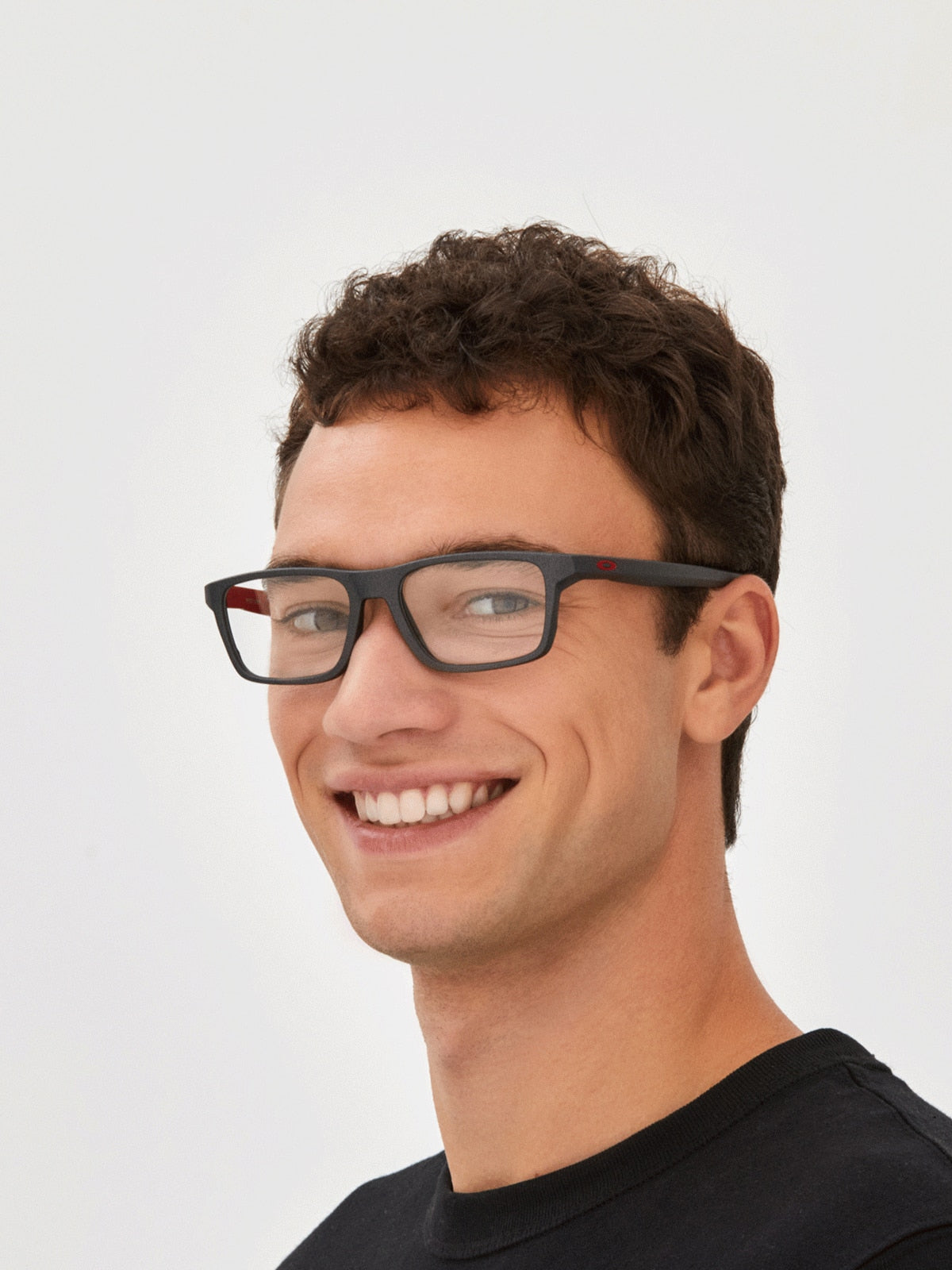 Oakley OX8164 Port Bow Men's Rectangle Eyeglass Frames - Satin Black Frame