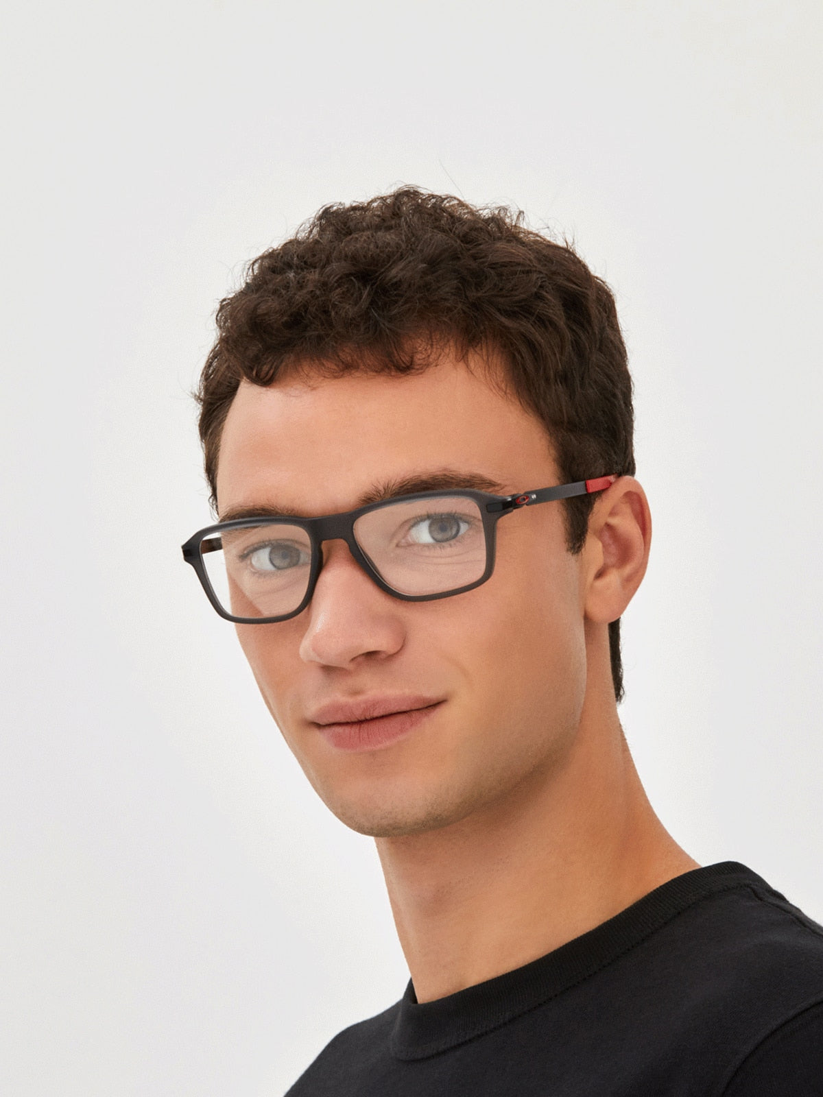 Oakley OX8166 Wheel House Men's Square Eyeglass Frames - Satin Grey Smoke Frame