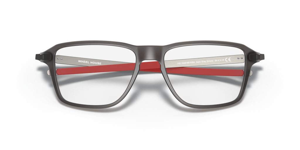 Oakley OX8166 Wheel House Men's Square Eyeglass Frames - Satin Grey Smoke Frame