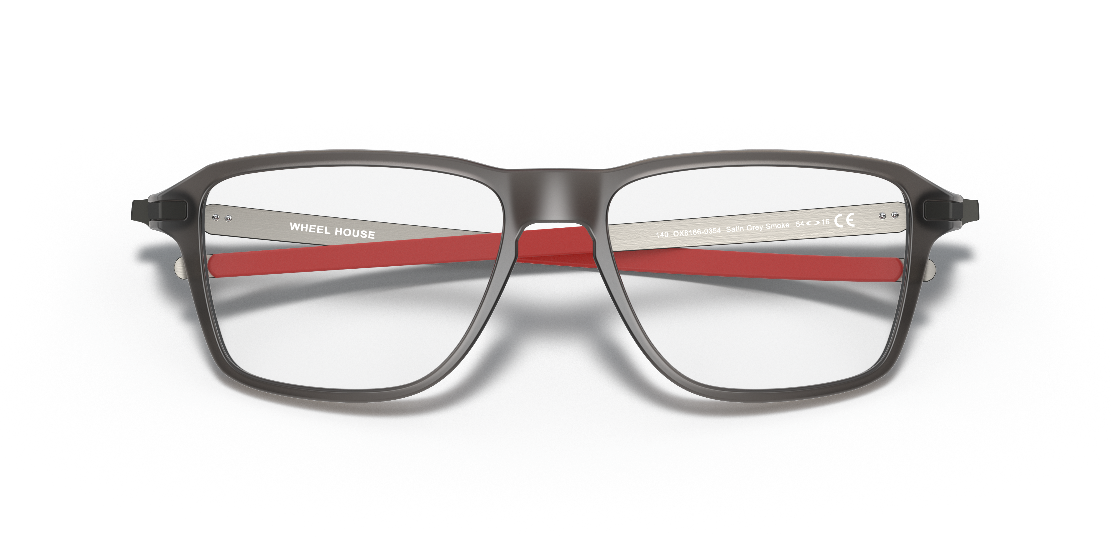 Oakley OX8166 Wheel House Men's Square Eyeglass Frames - Satin Grey Smoke Frame