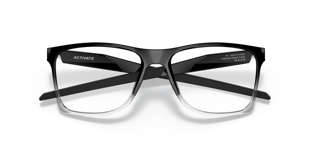 Oakley OX8173 Activate Men's Square Eyeglass Frames - Polished Black Fade Frame
