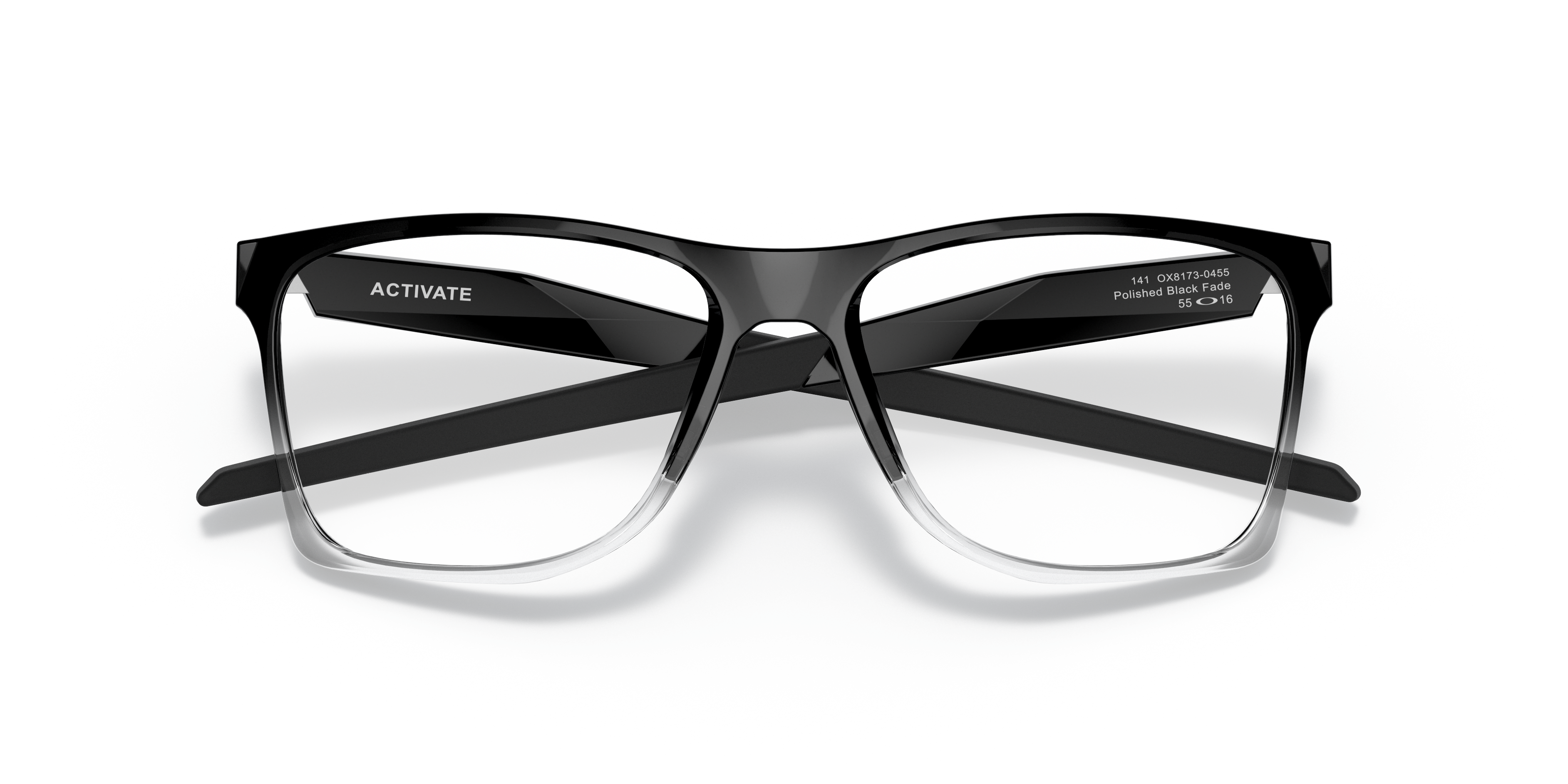 Oakley OX8173 Activate Men's Square Eyeglass Frames - Polished Black Fade Frame