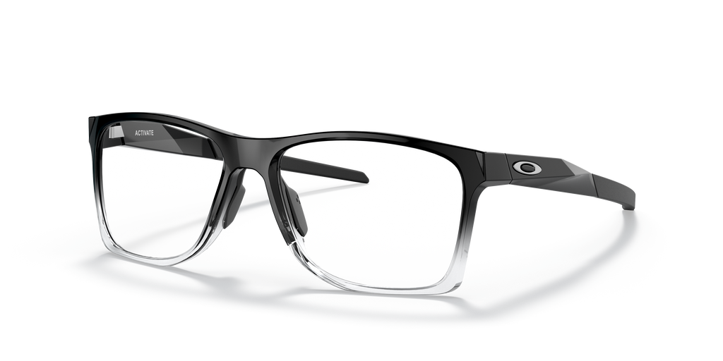Oakley OX8173 Activate Men's Square Eyeglass Frames - Polished Black Fade Frame