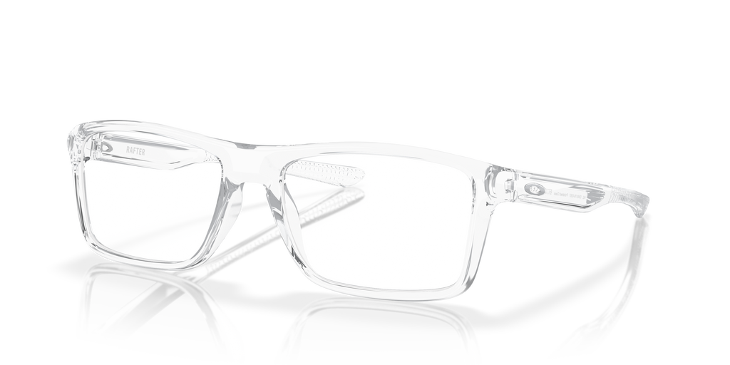 Oakley OX8178 Rafter Men's Rectangle Eyeglass Frames - Polished Clear Frame