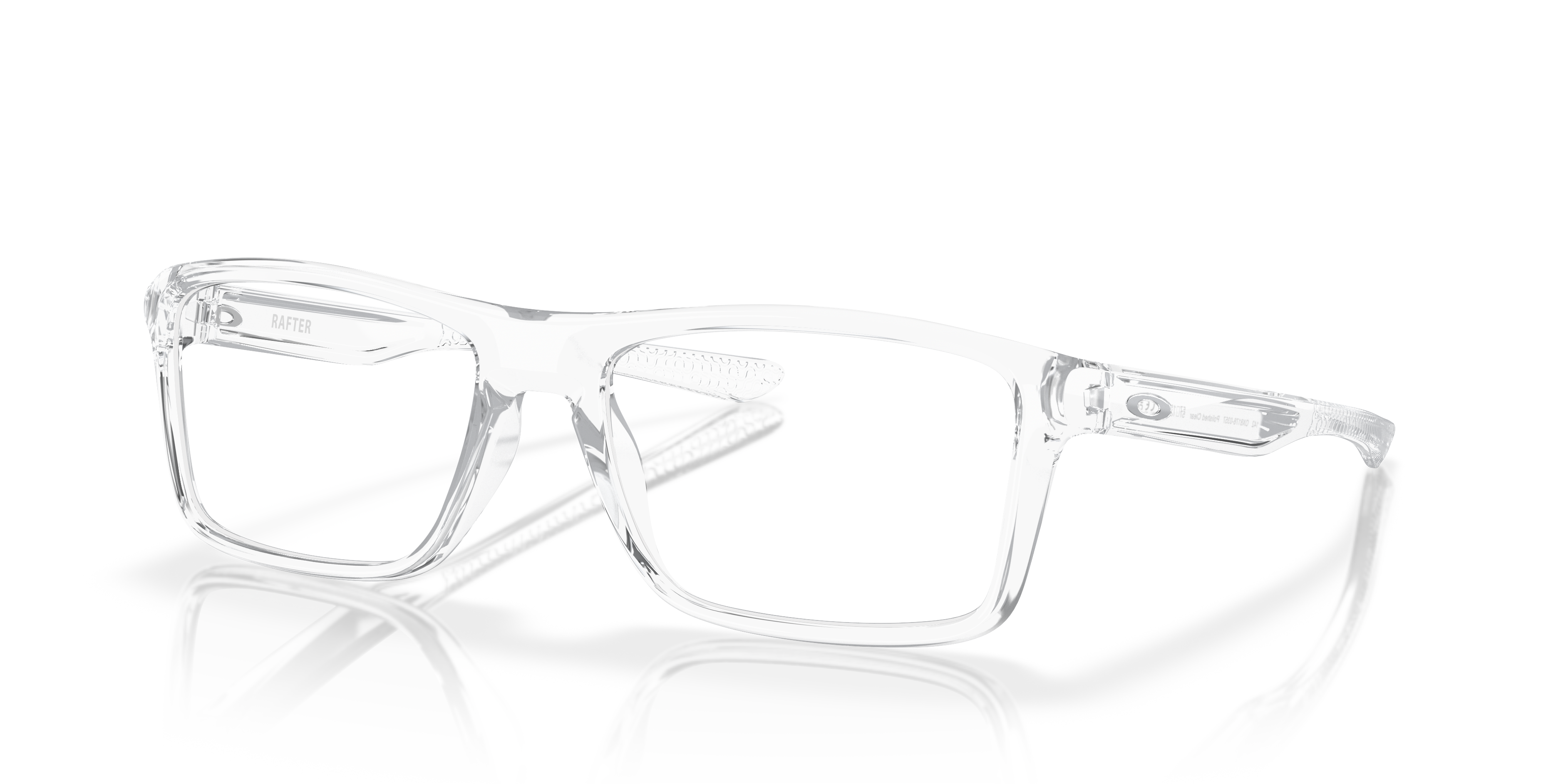 Oakley OX8178 Rafter Men's Rectangle Eyeglass Frames - Polished Clear Frame