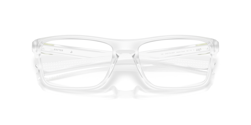 Oakley OX8178 Rafter Limitless Collection Men's Rectangle Eyeglass Frames - Matte Clear Frame