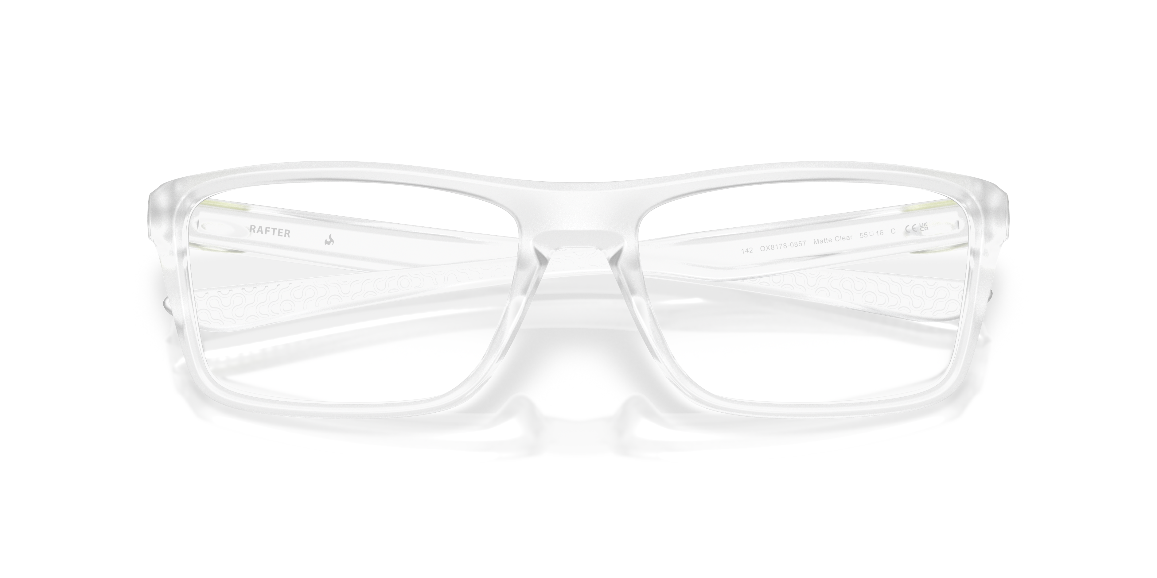 Oakley OX8178 Rafter Limitless Collection Men's Rectangle Eyeglass Frames - Matte Clear Frame