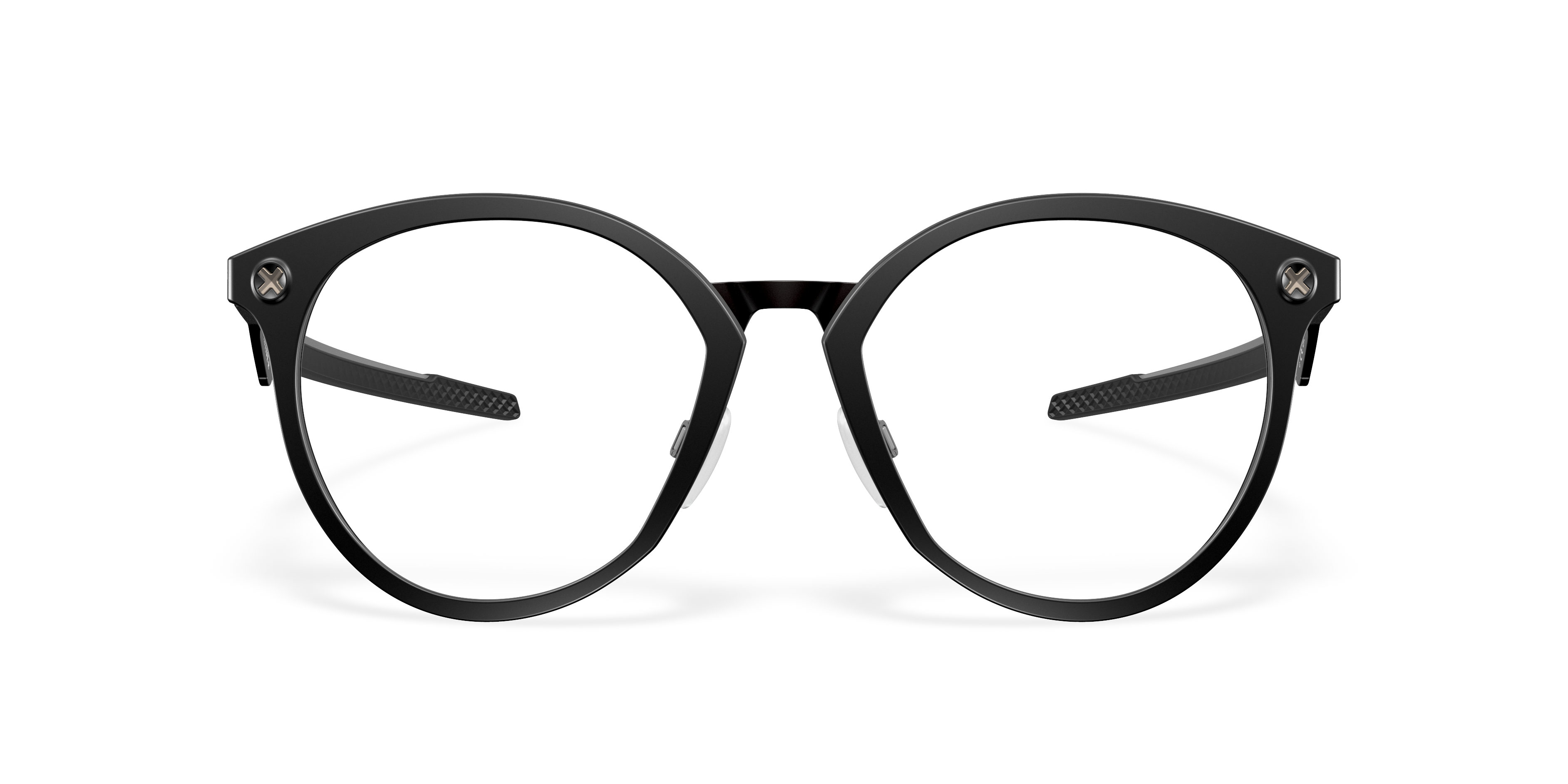 Oakley OX8181 Cognitive R Men's Round Eyeglass Frames - Polished Clear Frame
