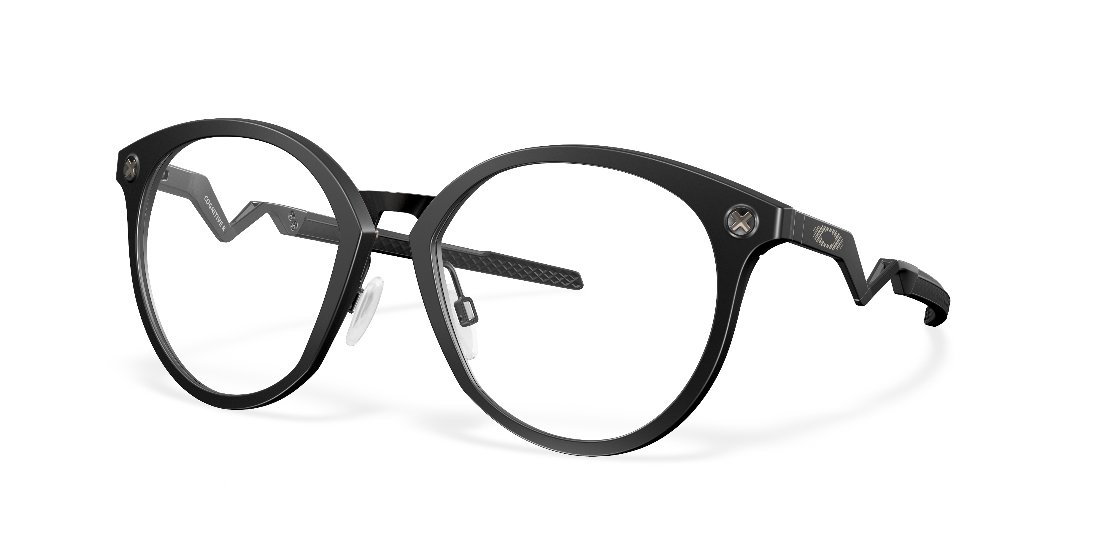 Oakley OX8181 Cognitive R Men's Round Eyeglass Frames - Satin Black Frame