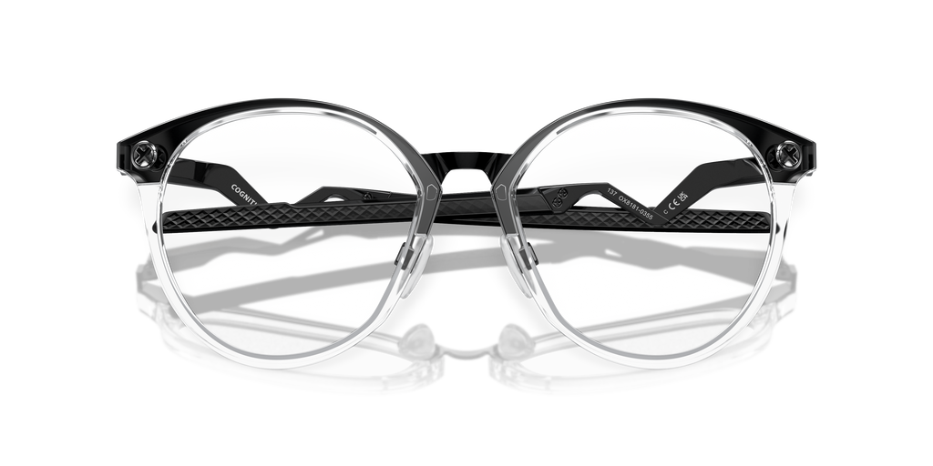 Oakley OX8181 Cognitive R Men's Round Eyeglass Frames - Polished Clear Frame