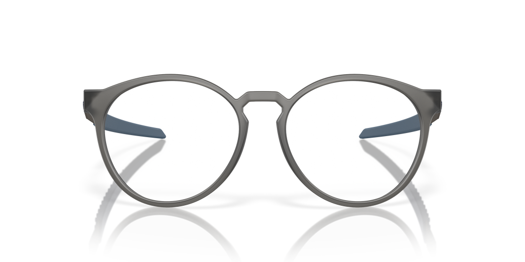 Oakley OX8184 Exchange R Men's Round Eyeglass Frames - Satin Grey Smoke Frame