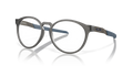 Oakley OX8184 Exchange R Men's Round Eyeglass Frames - Satin Grey Smoke Frame