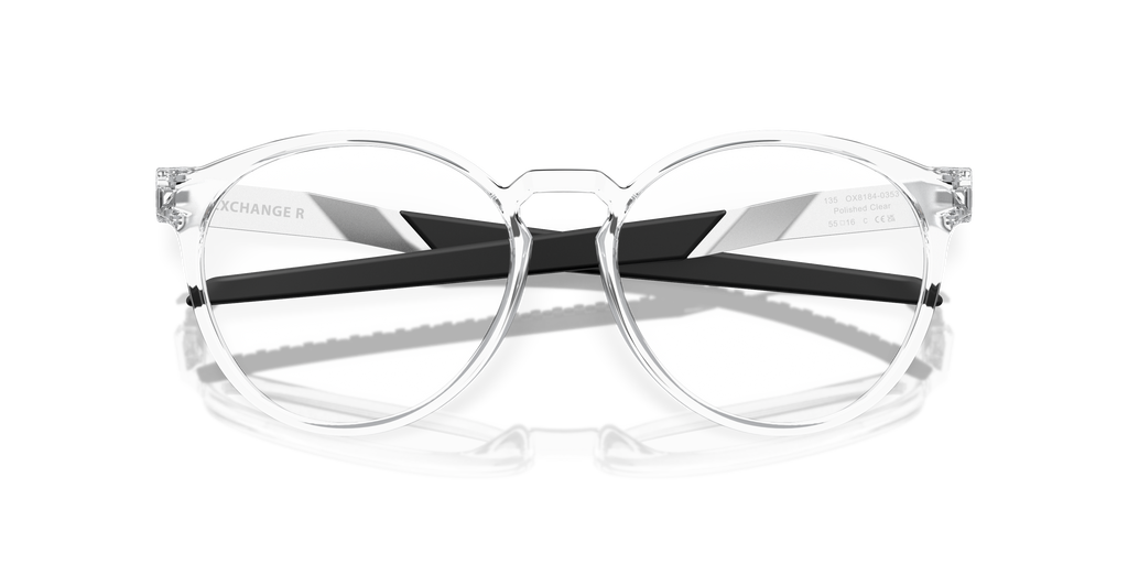 Oakley OX8184 Exchange R Men's Round Eyeglass Frames - Satin Grey Smoke Frame
