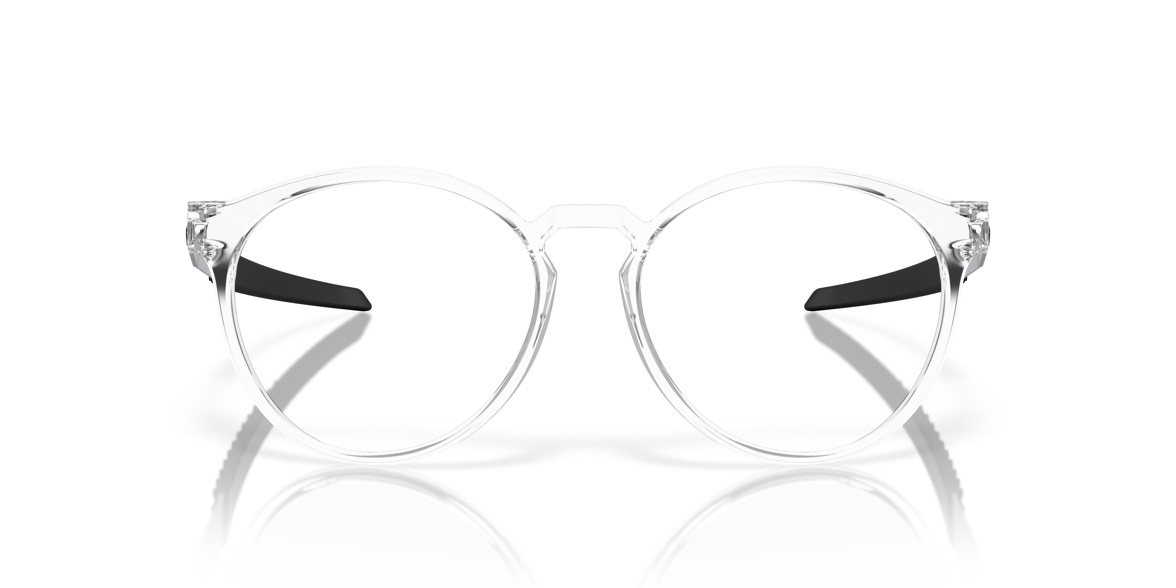 Oakley OX8184 Exchange R Men's Round Eyeglass Frames - Polished Clear Frame