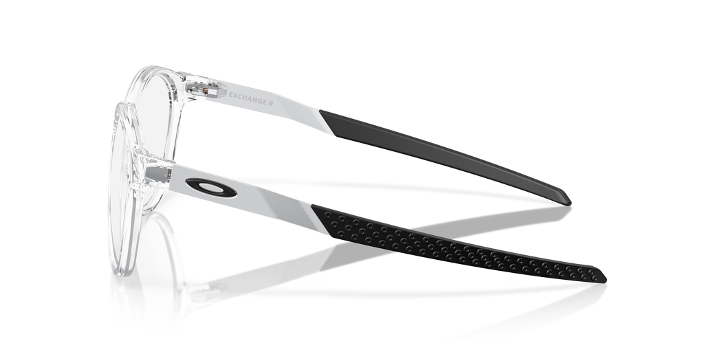 Oakley OX8184 Exchange R Men's Round Eyeglass Frames - Polished Clear Frame