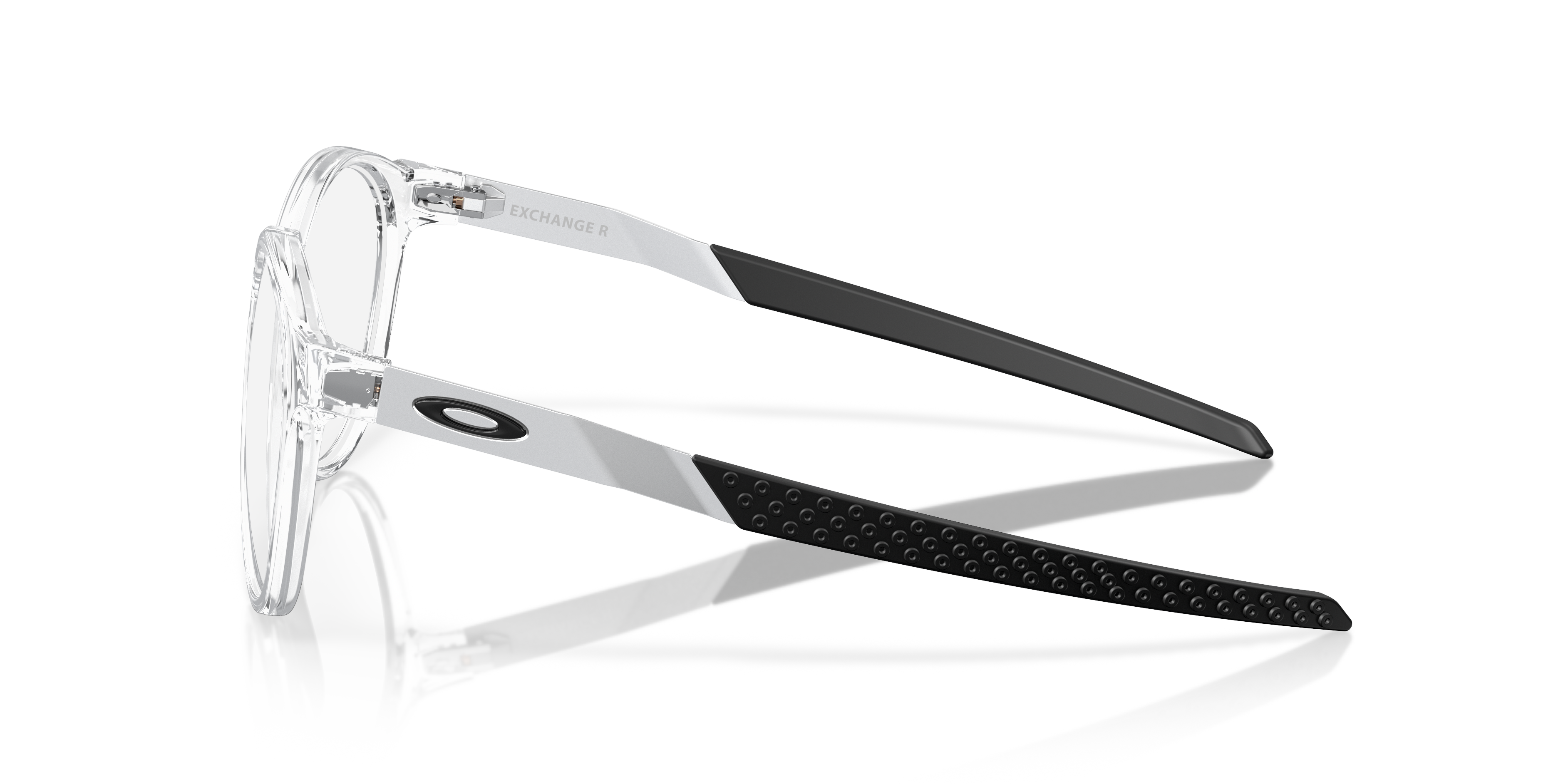 Oakley OX8184 Exchange R Men's Round Eyeglass Frames - Polished Clear Frame