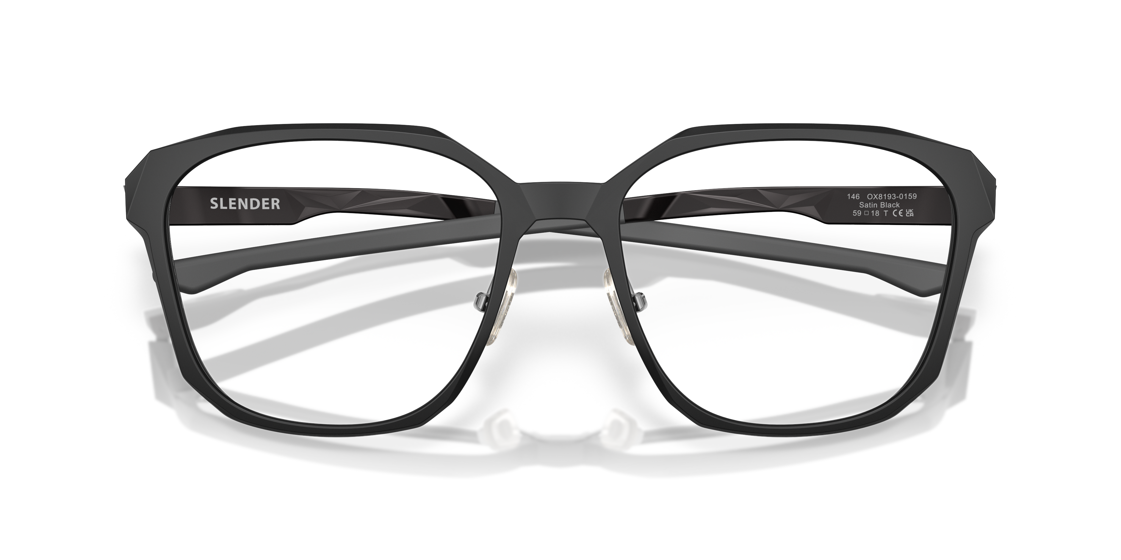 Oakley OX8193 Slender Men's Square Eyeglass Frames - Satin Black Frame