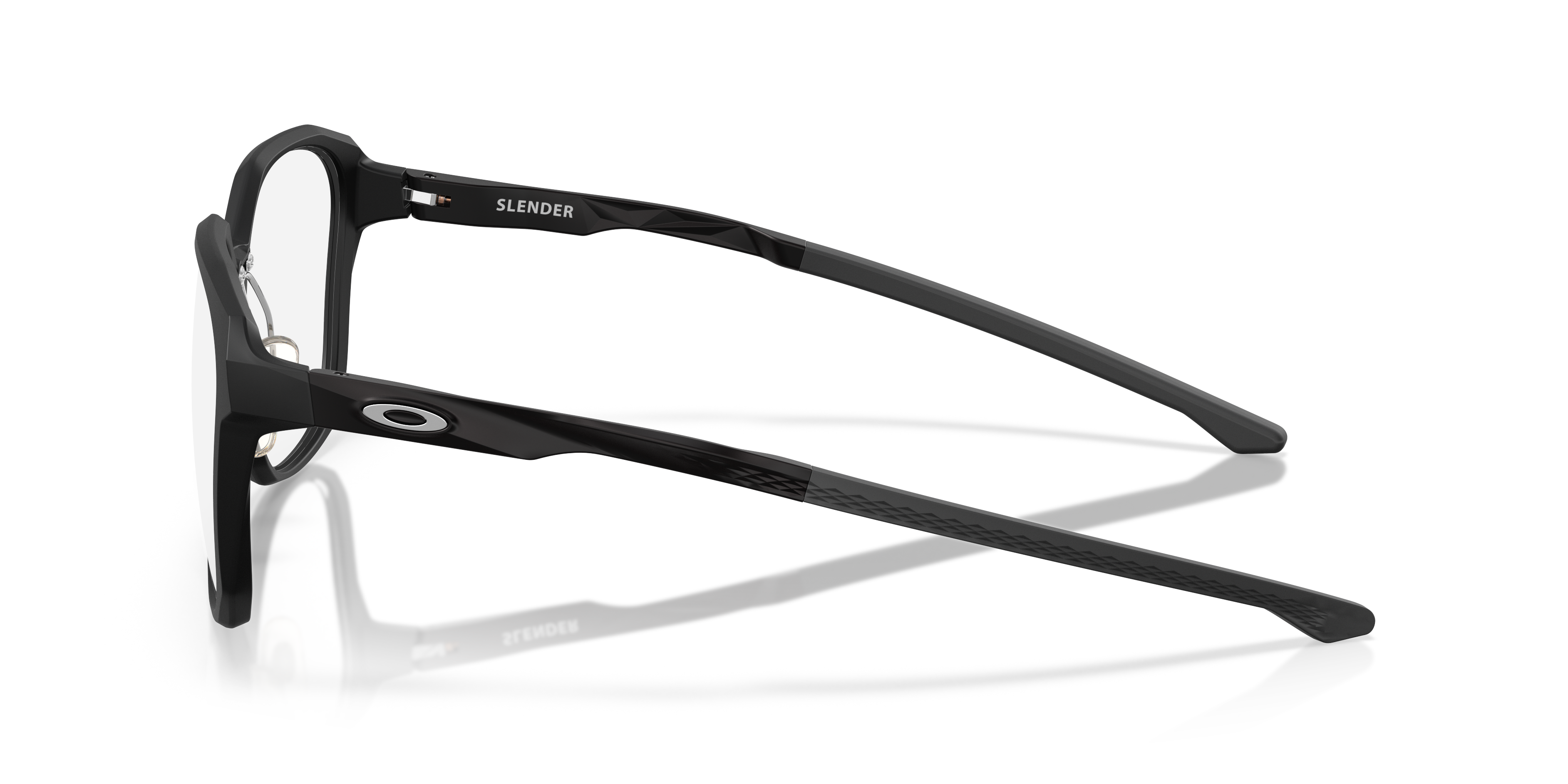 Oakley OX8193 Slender Men's Square Eyeglass Frames - Polished Clear Frame