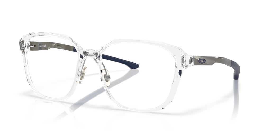 Oakley OX8193 Slender Men's Square Eyeglass Frames - Polished Clear Frame
