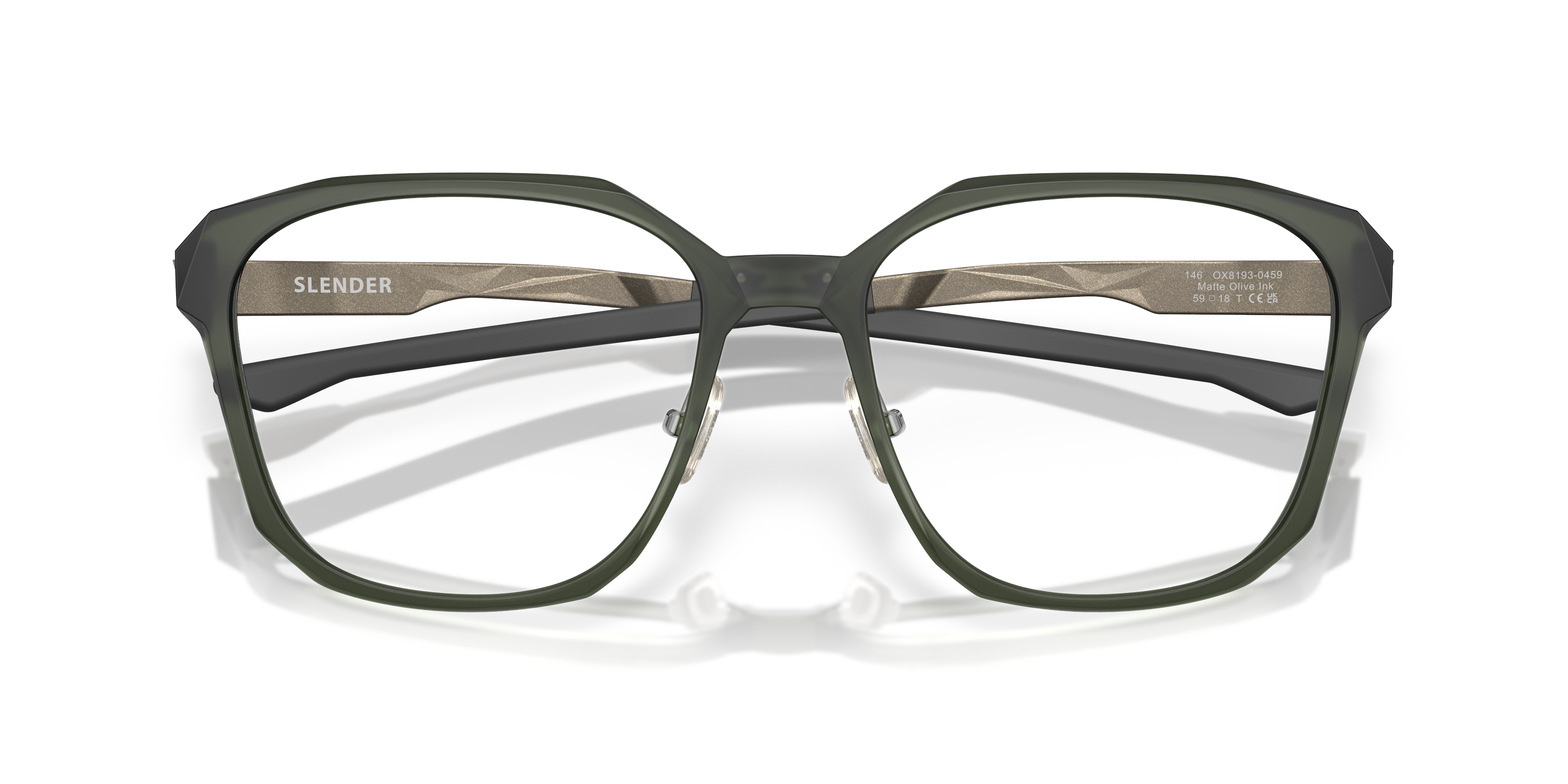 Oakley OX8193 Slender Men's Square Eyeglass Frames - Satin Black Frame