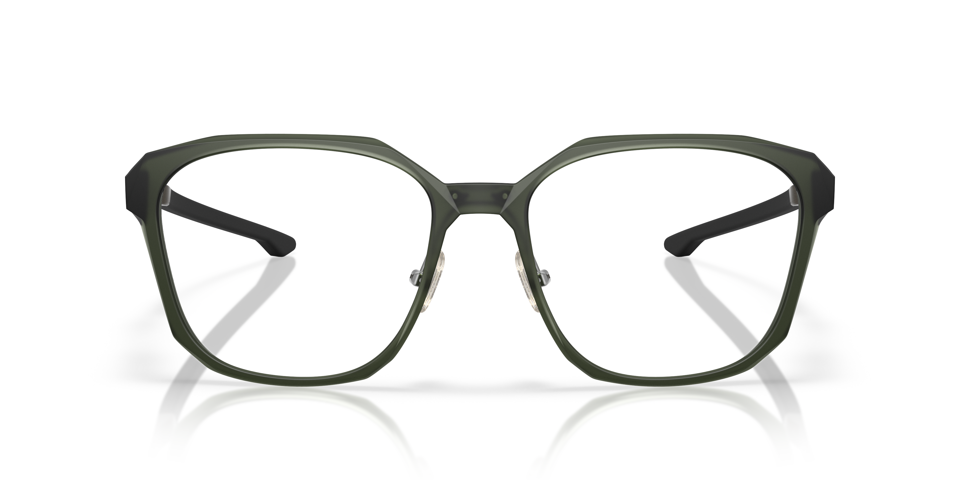 Oakley OX8193 Slender Men's Square Eyeglass Frames - Polished Clear Frame