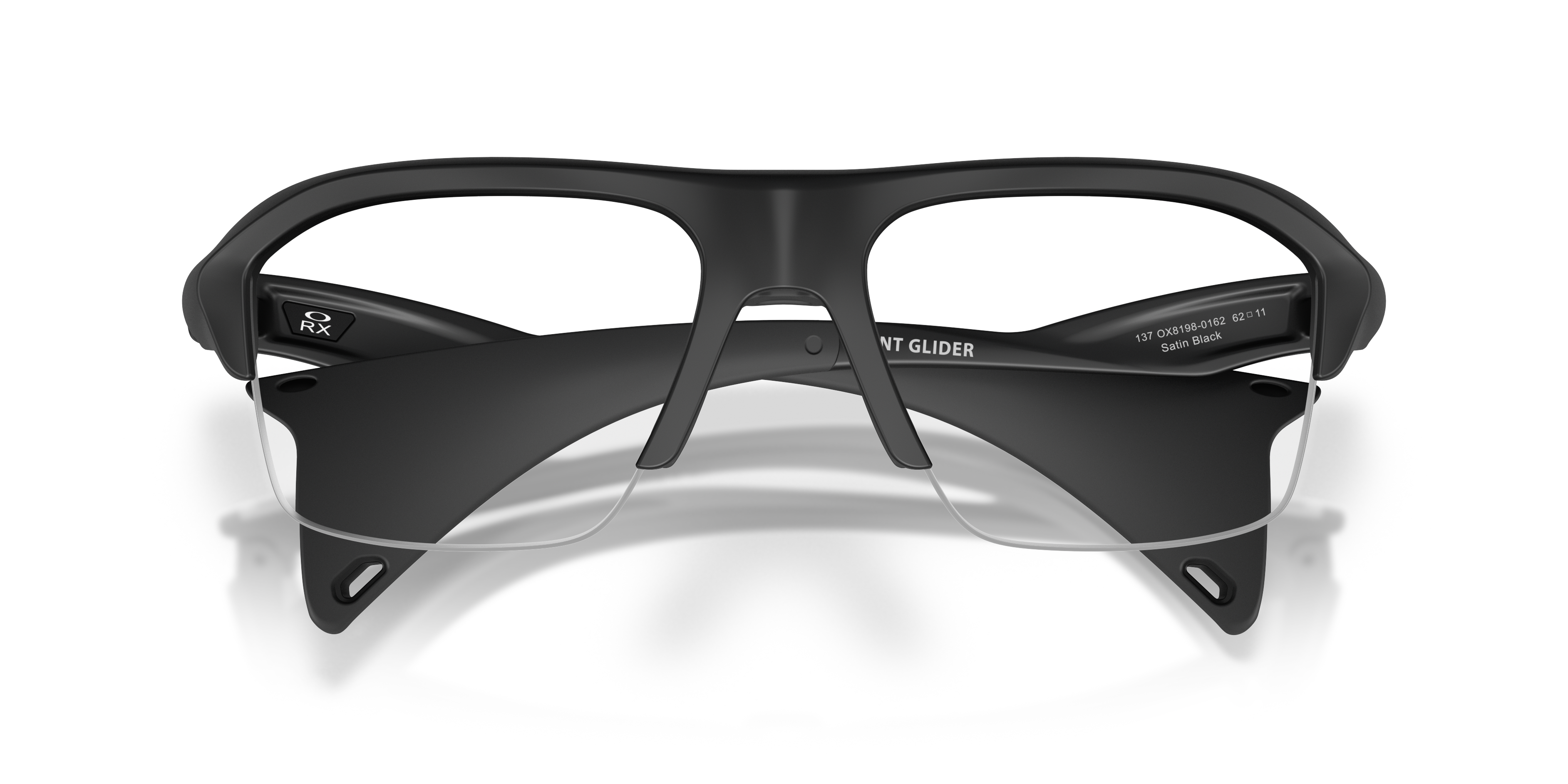 Oakley OX8198 Stunt Glider Unisex Rectangle Eyeglass Frames - Satin Grey Smoke Frame