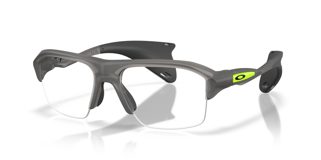 Oakley OX8198 Stunt Glider Unisex Rectangle Eyeglass Frames - Satin Grey Smoke Frame
