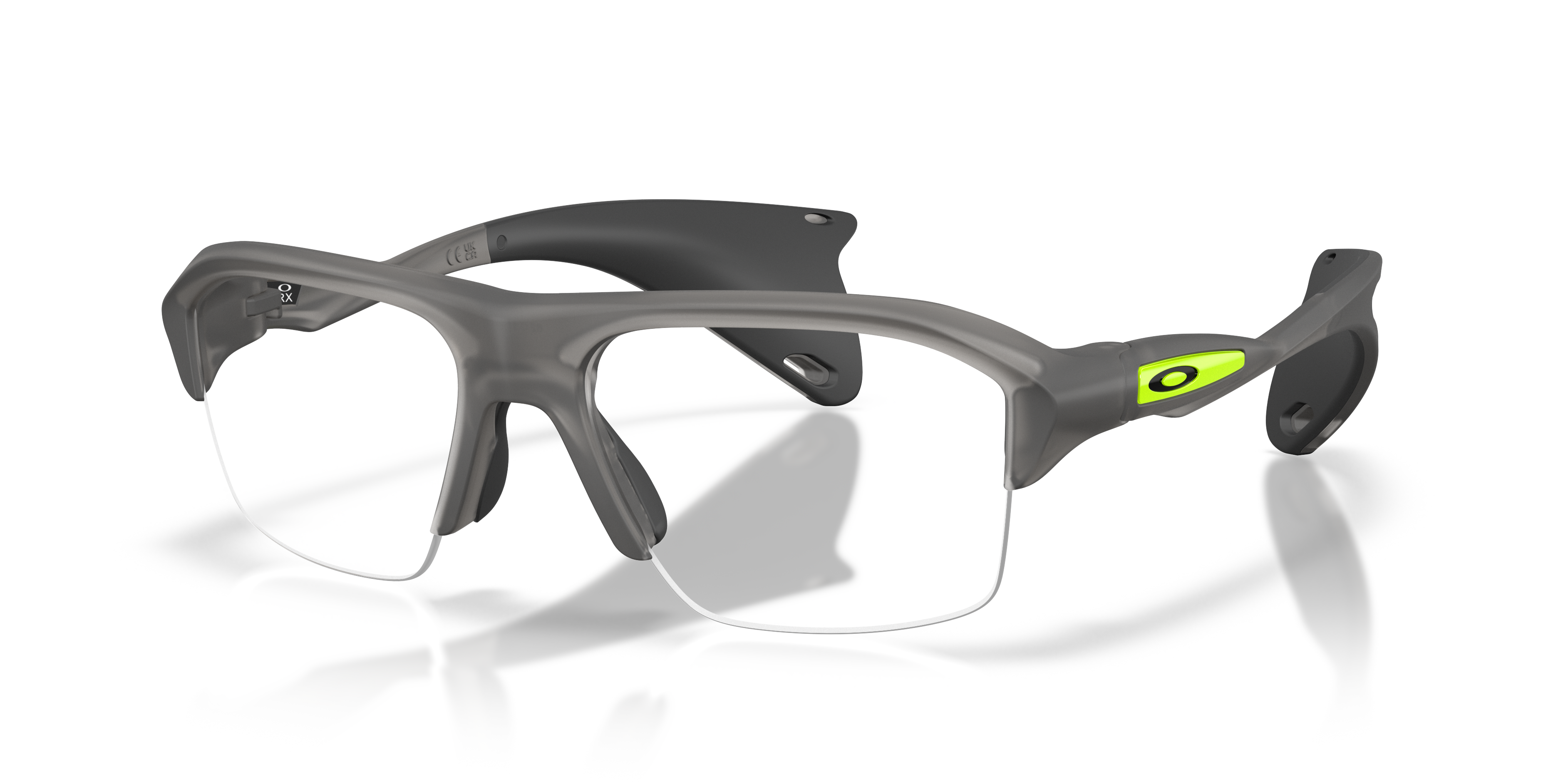 Oakley OX8198 Stunt Glider Unisex Rectangle Eyeglass Frames - Satin Grey Smoke Frame