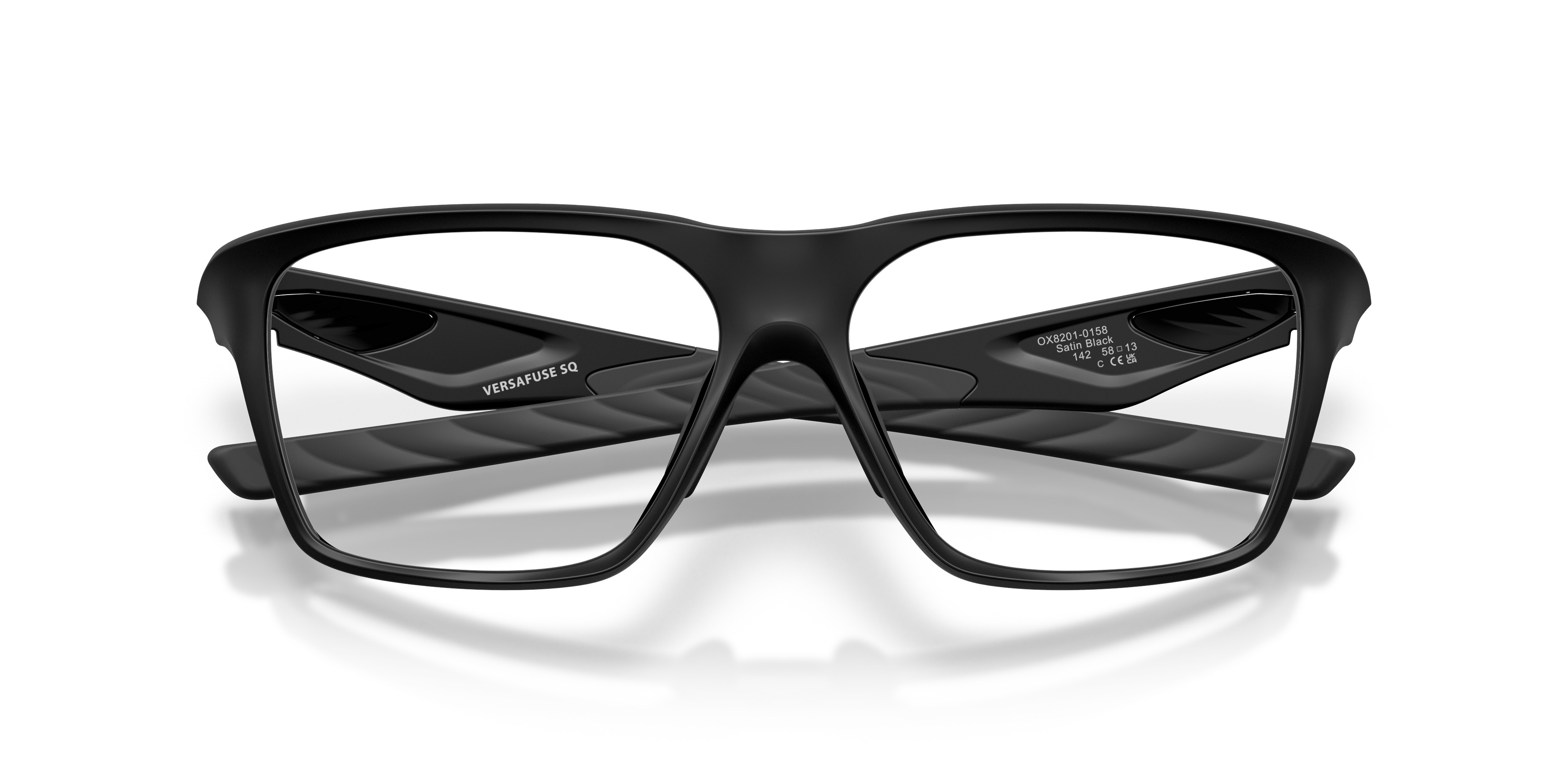 Oakley OX8201 Versafuse SQ Unisex Rectangle Eyeglass Frames - Satin Black Frame
