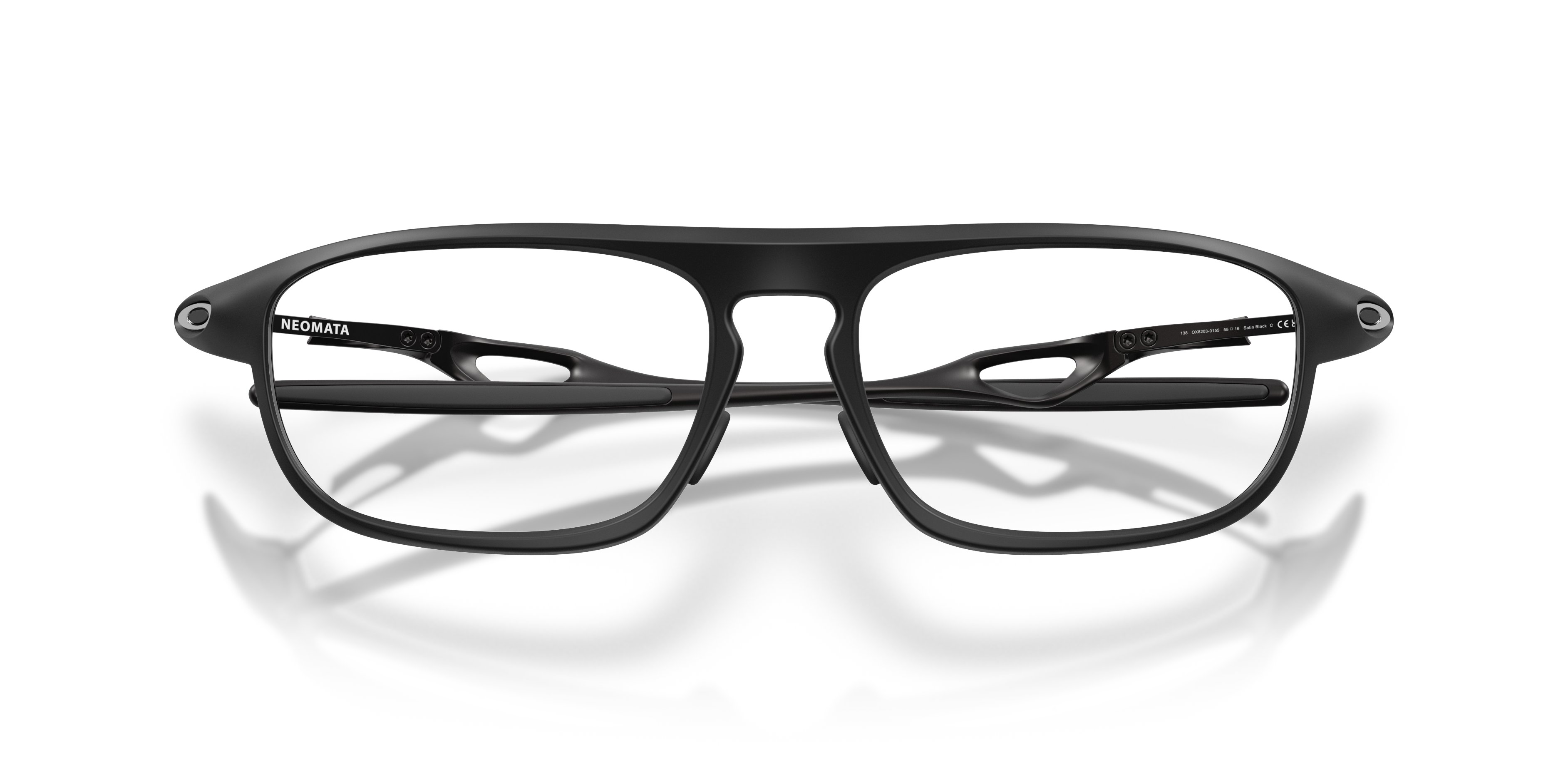 Oakley OX8203 Neomata Unisex Rectangle Eyeglass Frames - Satin Grey Smoke Frame