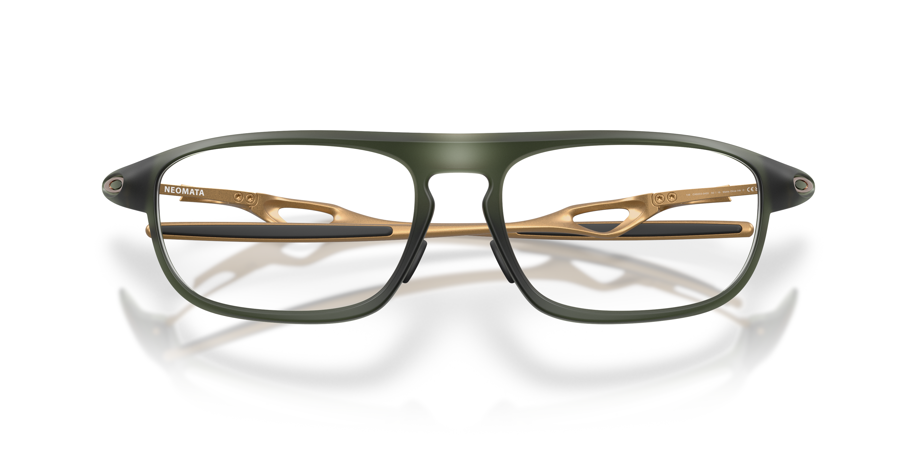 Oakley OX8203 Neomata Unisex Rectangle Eyeglass Frames - Polished Clear Frame