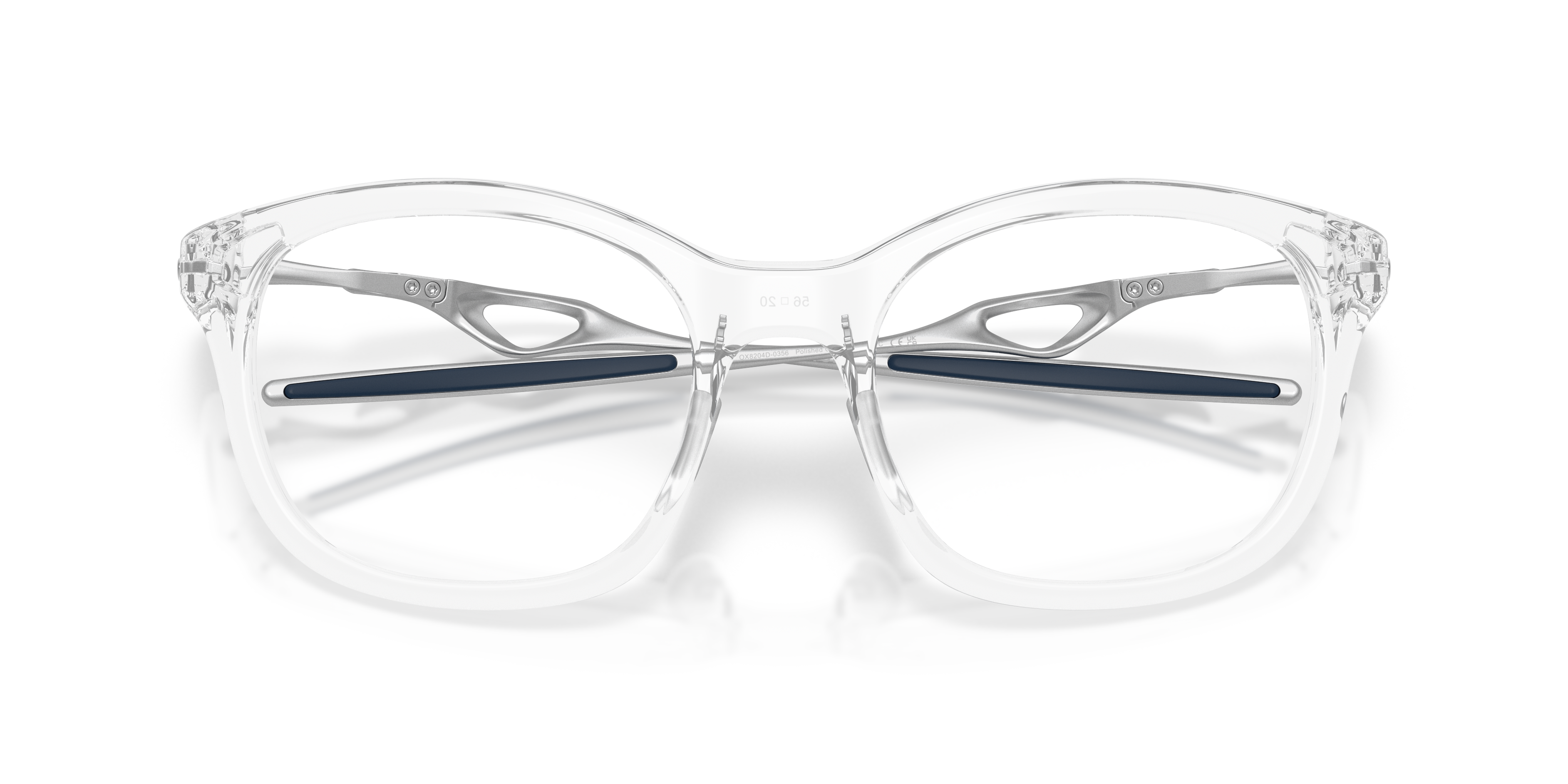 Oakley OX8204D Neoture Unisex Rectangle Eyeglass Frames - Polished Clear Frame