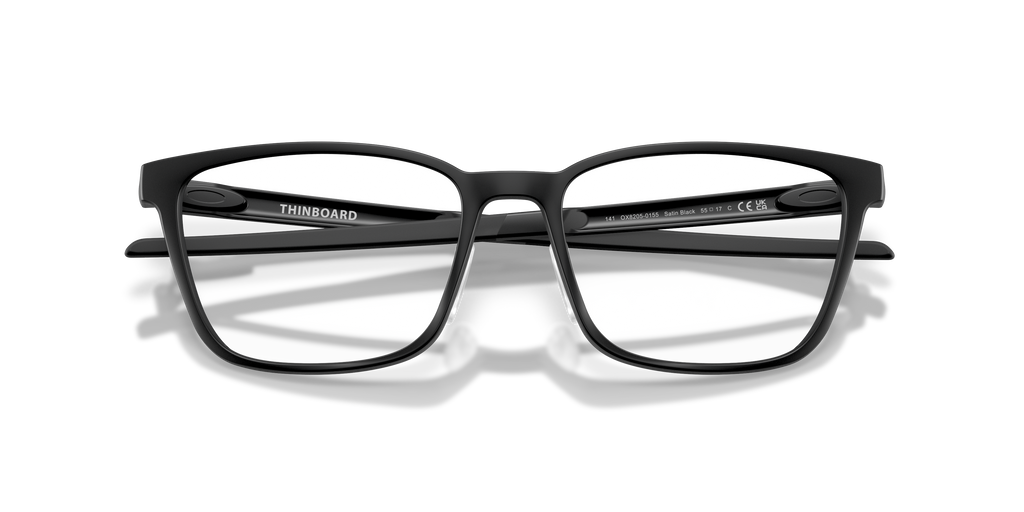 Oakley OX8205 Thinboard Unisex Rectangle Eyeglass Frames - Satin Black Frame
