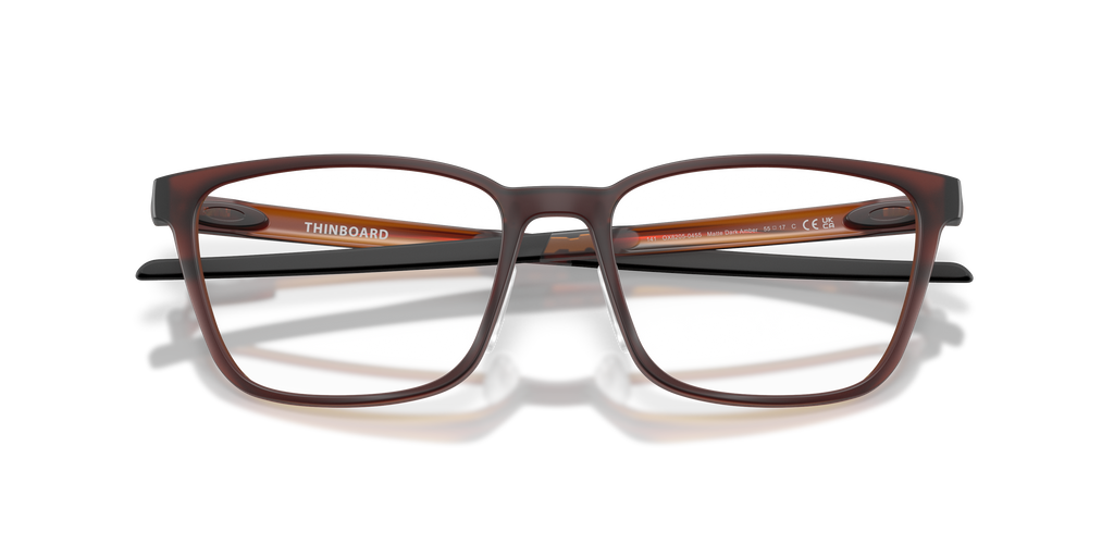 Oakley OX8205 Thinboard Unisex Rectangle Eyeglass Frames - Matte Dark Amber Frame